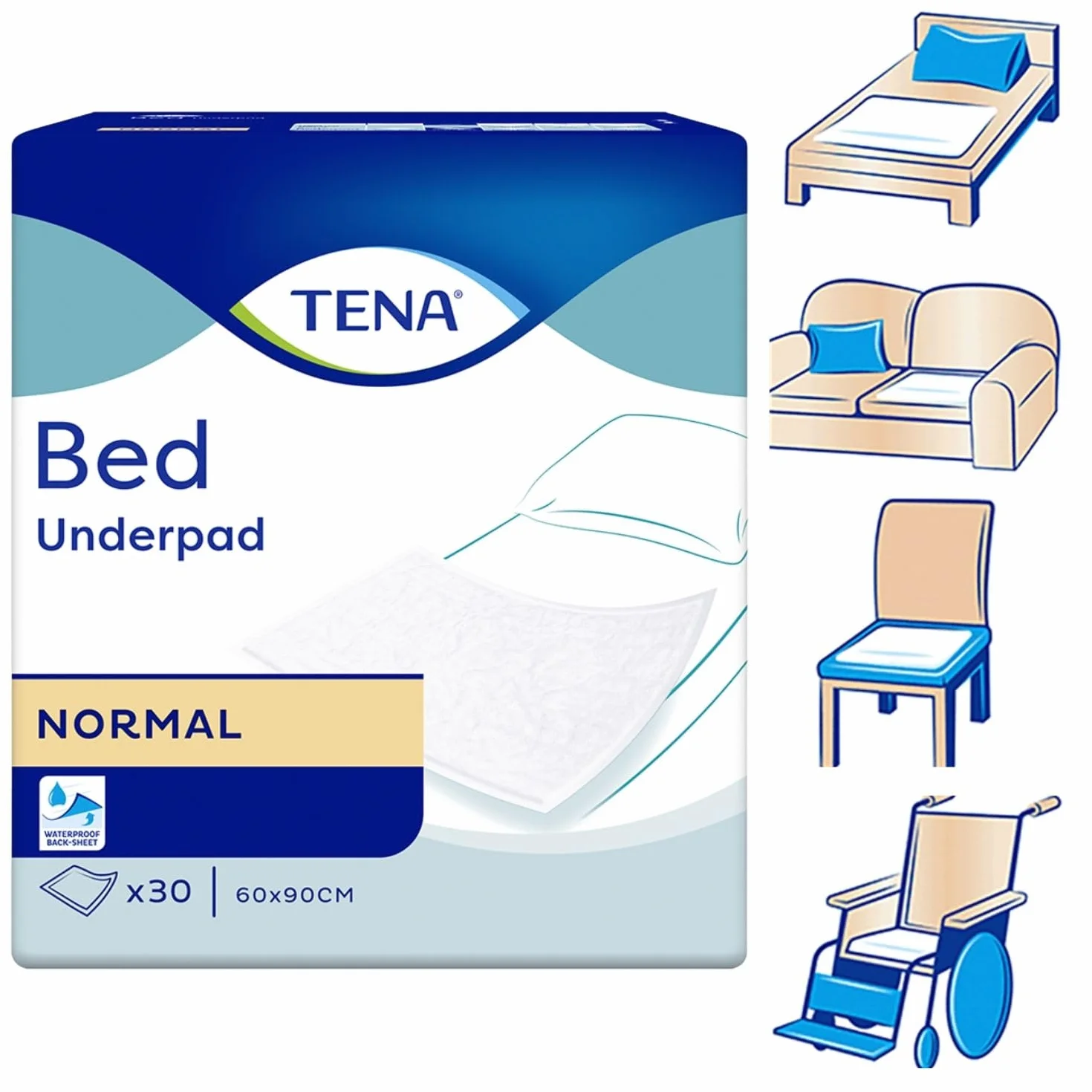 TENA BED Normal Podkłady chłonne 60x90cm 30szt