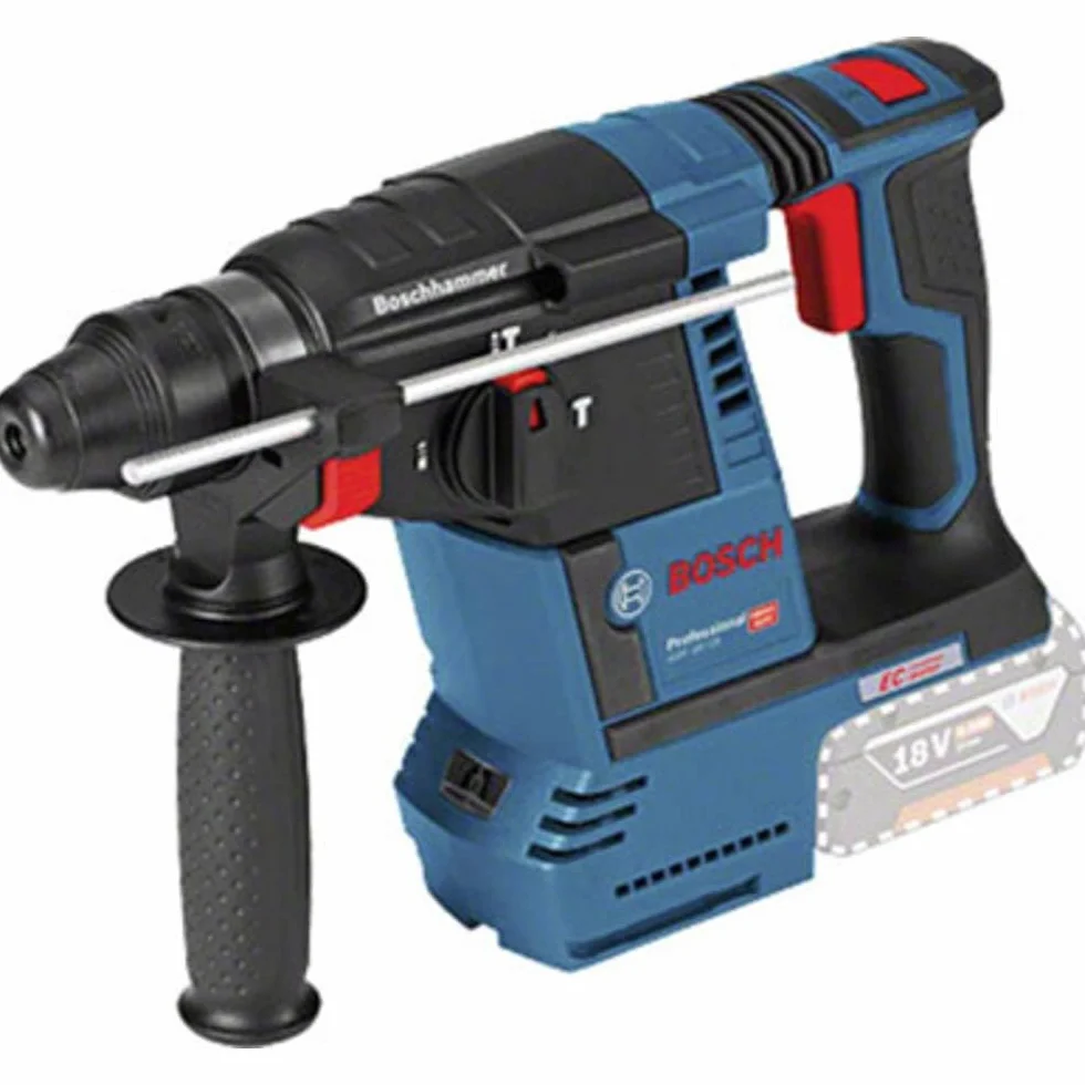 Bosch Professional system 18V: akumulatorowy młot udarowo-obrotowy GBH 18V-26 (uchwyt SDS plus, ogranicznik głebokości)
