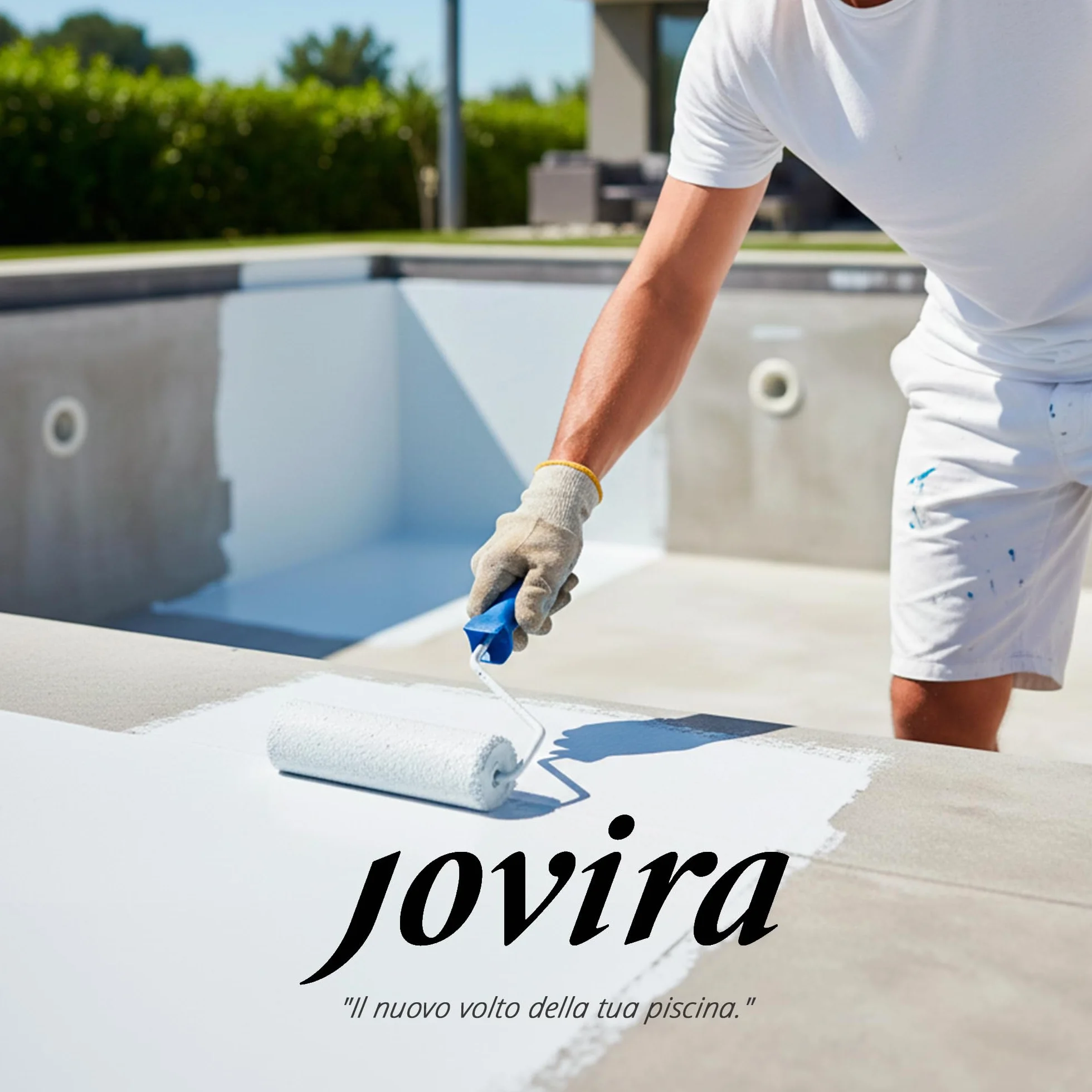 JOVIRA PINTURAS 4L Farby basenowe do basenów Ochrona i dekoracja basenu (4 litry, niebieski) B-10