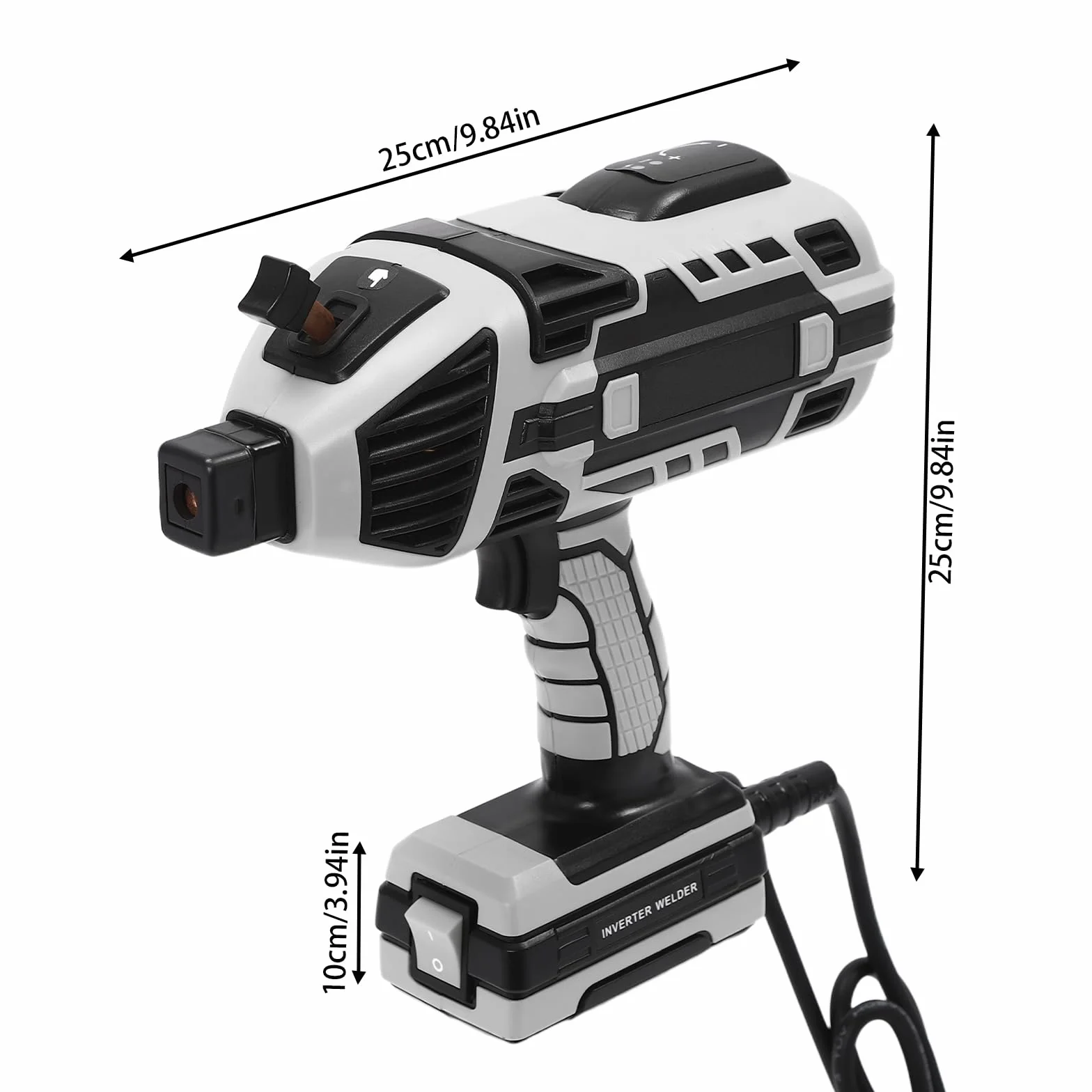 IGBT ręczna spawarka 4600 W, średnica drutu spawalniczego 2,5-3,2 mm, konstrukcja guzikowa, spawarka mała, pistolet spawalniczy do stali węglowej, żeliwa (szary)