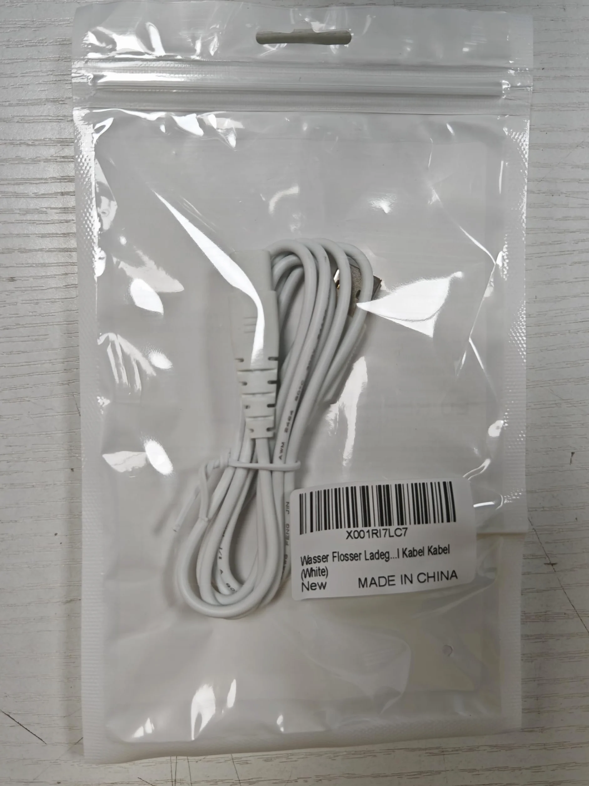 WasserFlosser ładowarka zamiennik do Hangsun, Nicwell, Nicefeel irygator jamy ustnej, kabel do ładowania USB (biały)