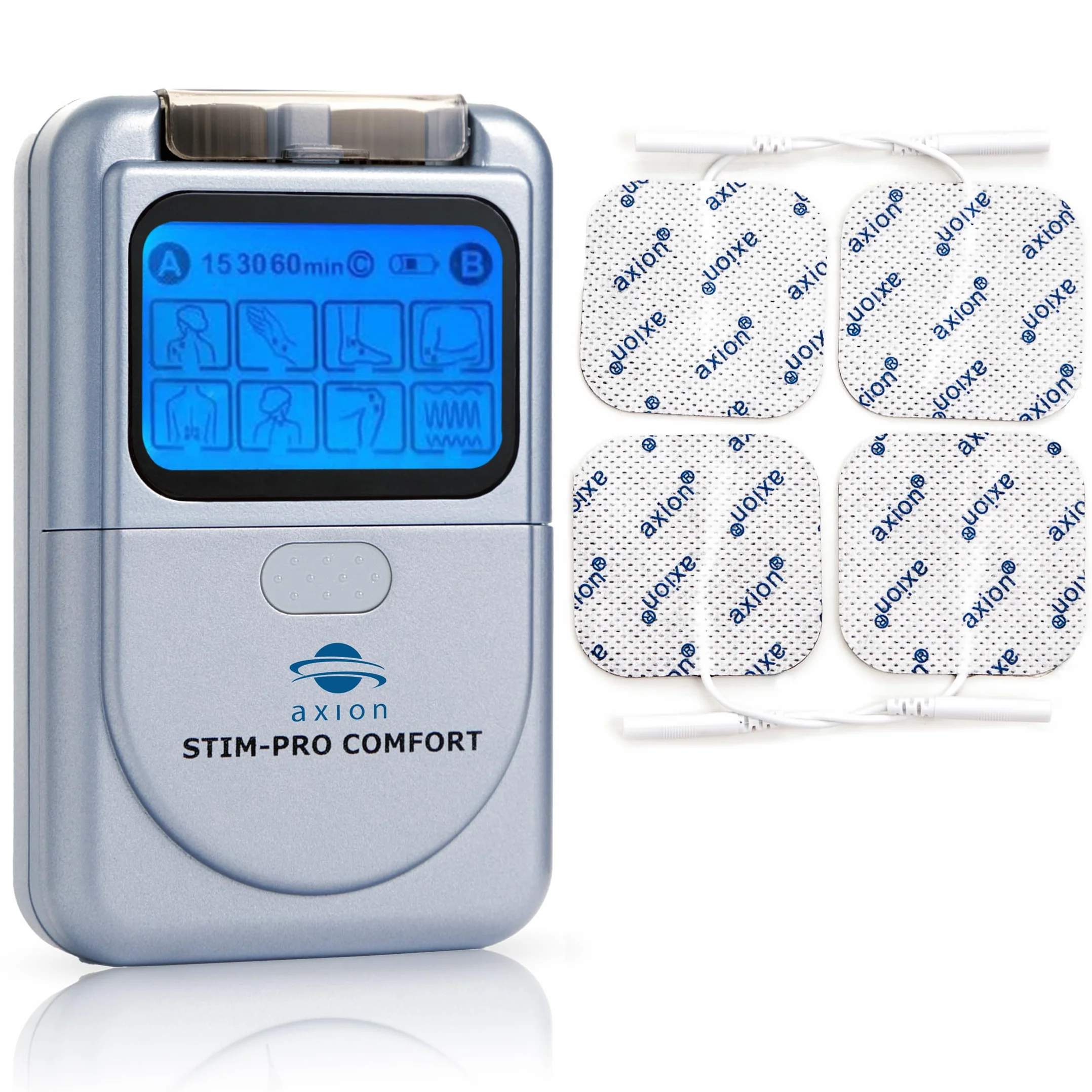 2 kanałowy elektrostymulator tens STIM-PRO Comfort z 4 elektrodami żelowymi