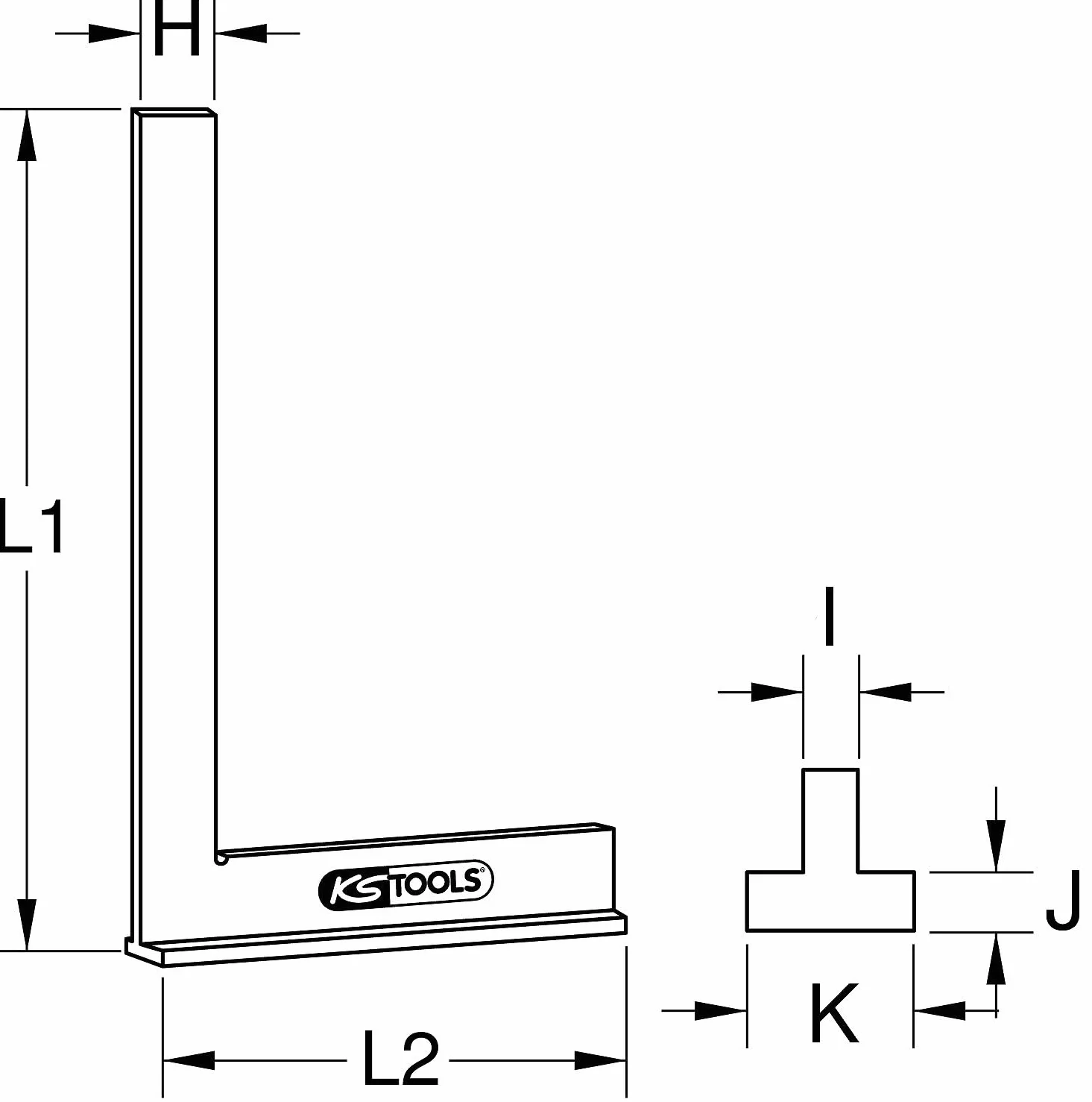 KS Tools 300.0315 Katownik, 200mm