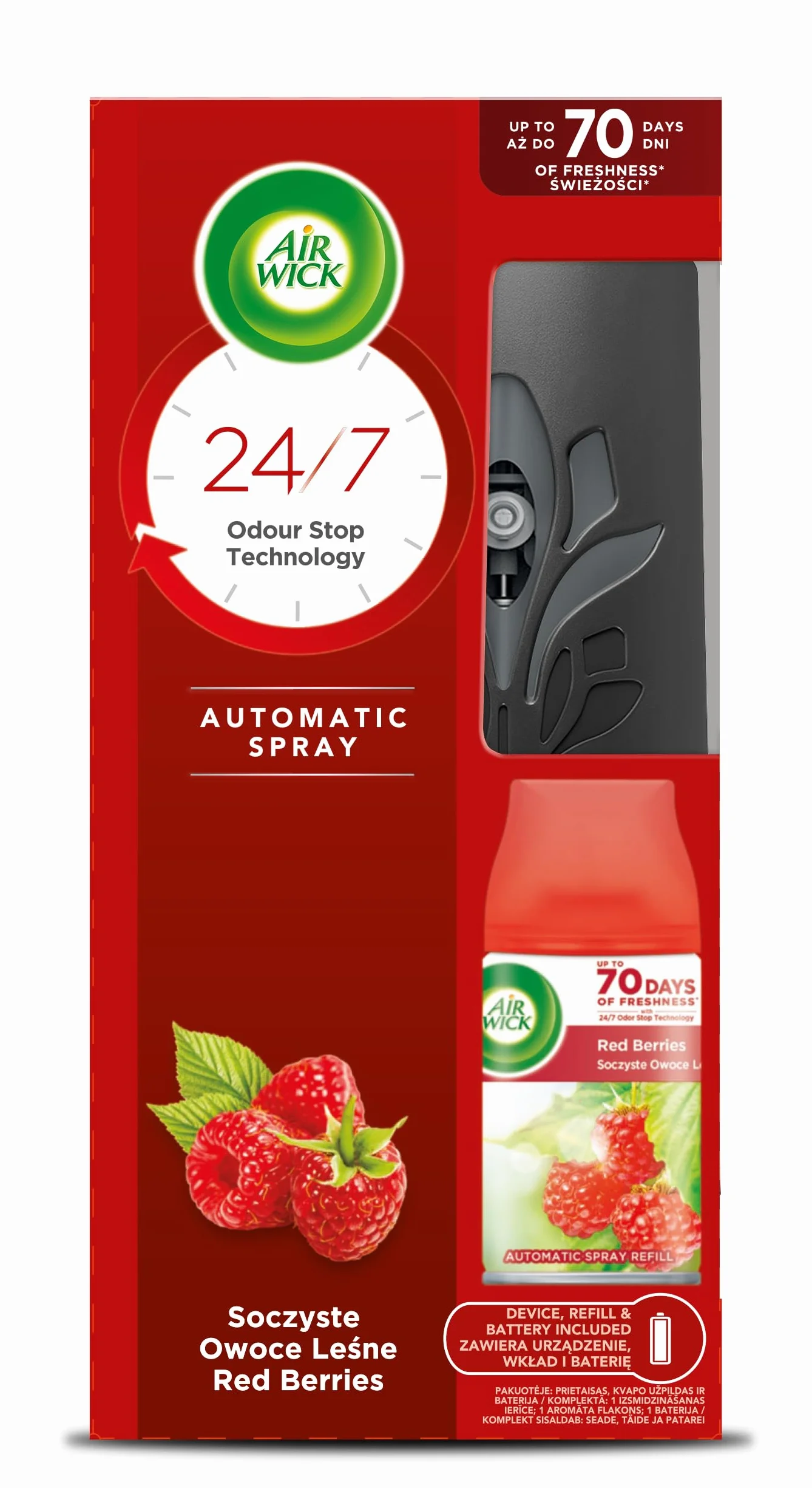 Air Wick Freshmatic Soczyste Owoce Leśne/Red Berries 250 ml Komplet