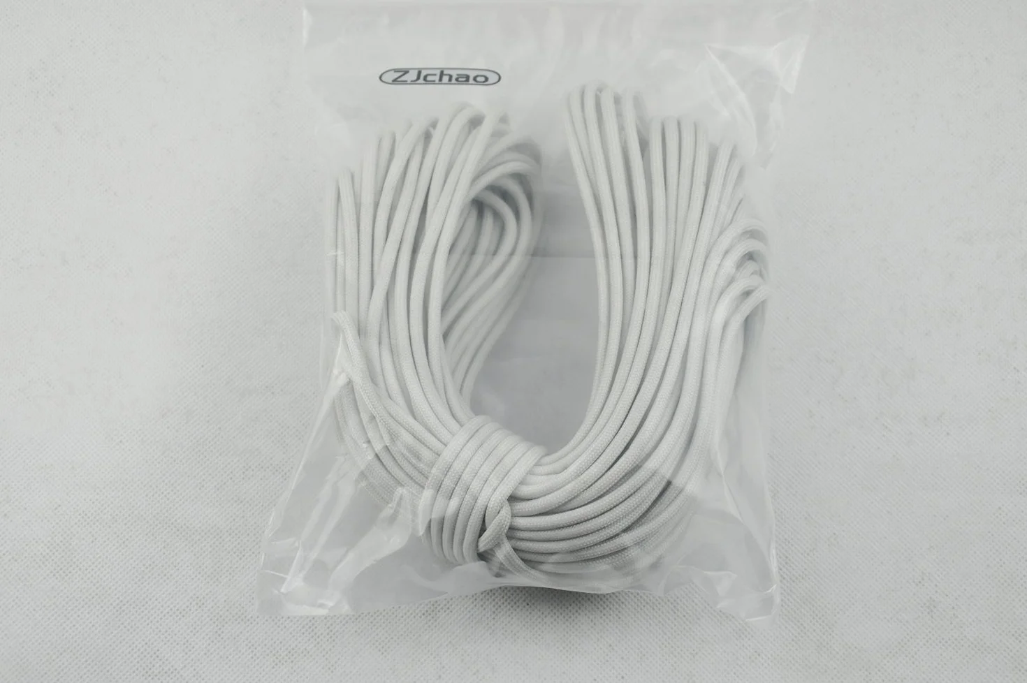 ZJchao(TM 9 Strand 550 Luminous fluorescencyjna linka spadochronowa Paracord (biała, 25 stóp)