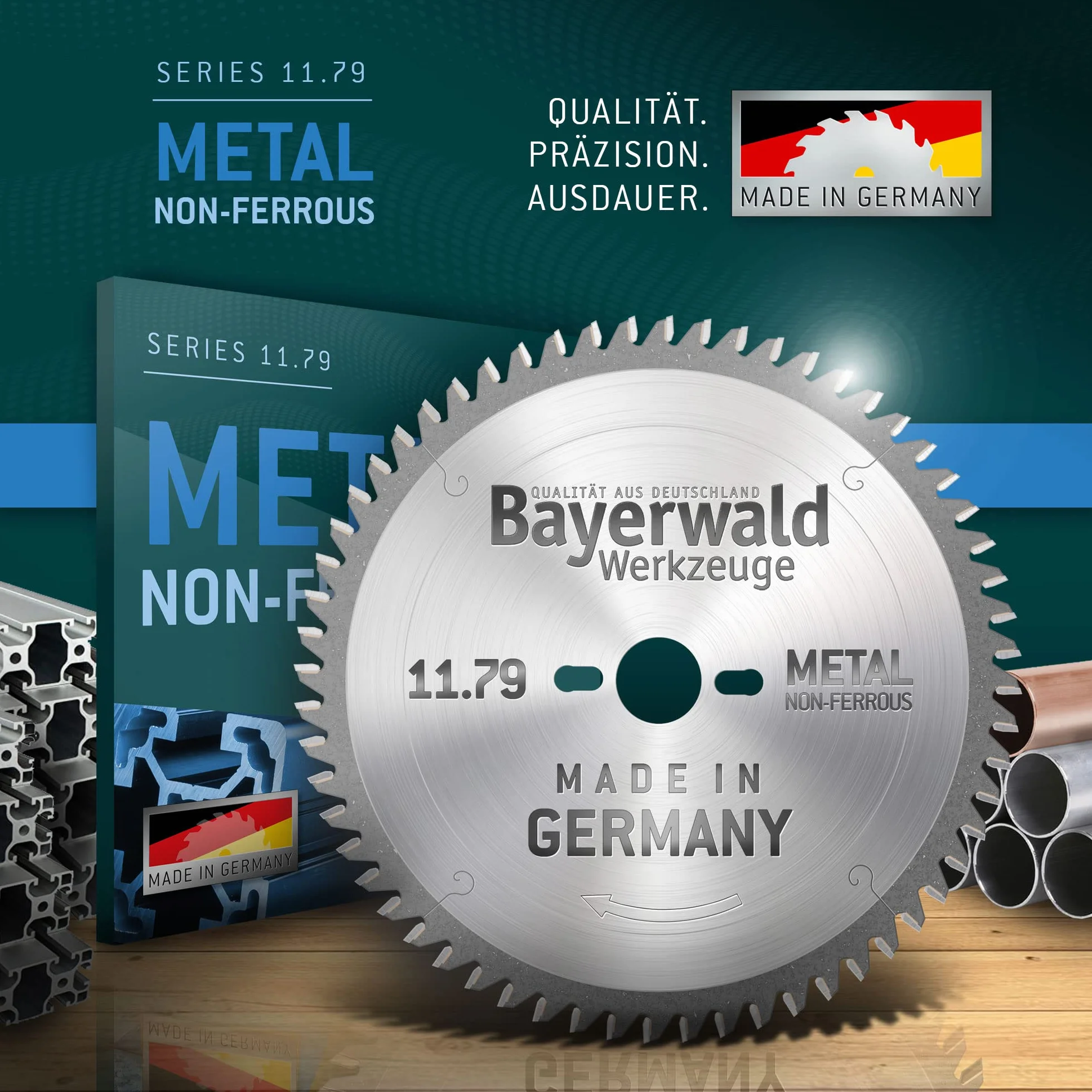Bayerwald, seria 11.79, tarcza do piły tarczowej HM, trapezowe ząbki płaskie, do metali nieżelaznych i tworzyw sztucznych Ø 160 mm x 20 mm x 48 Z