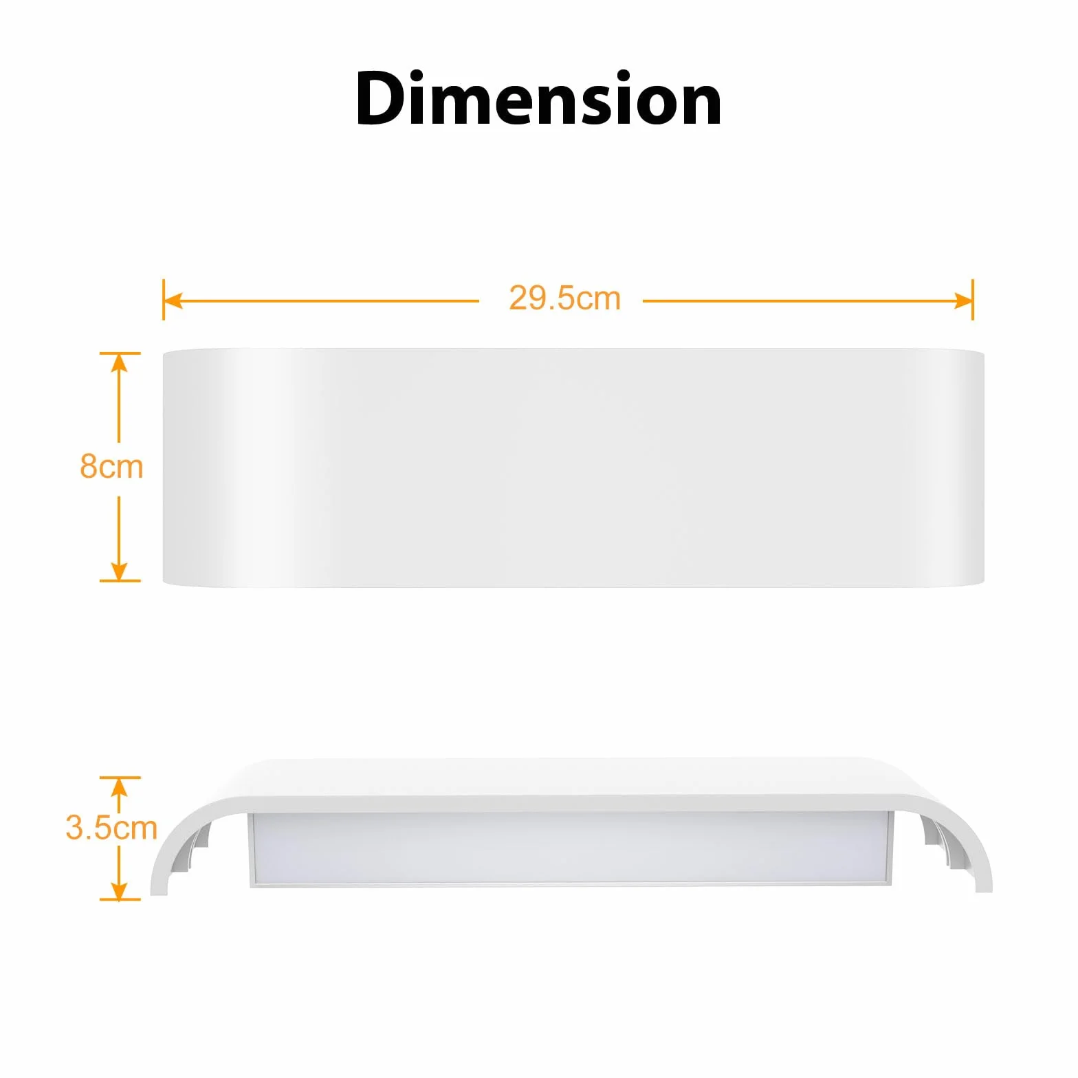 OOWOLF Lampy ścienne LED 2 sztuki regulowana temperatura barwowa 3000K/4500K/6000K
