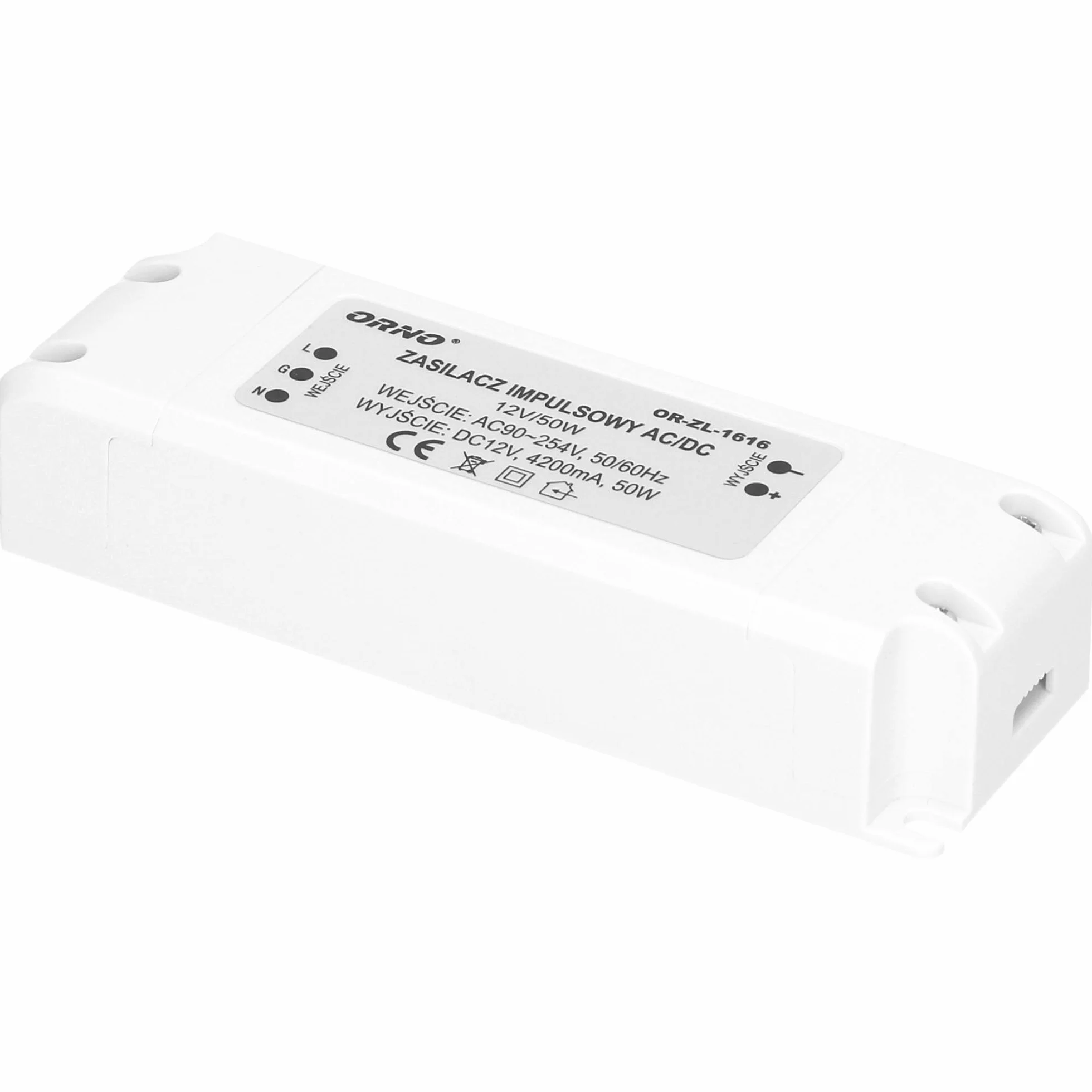 ORNO ZL-1616 Zasilacz do LED 12VDC 50W, IP20