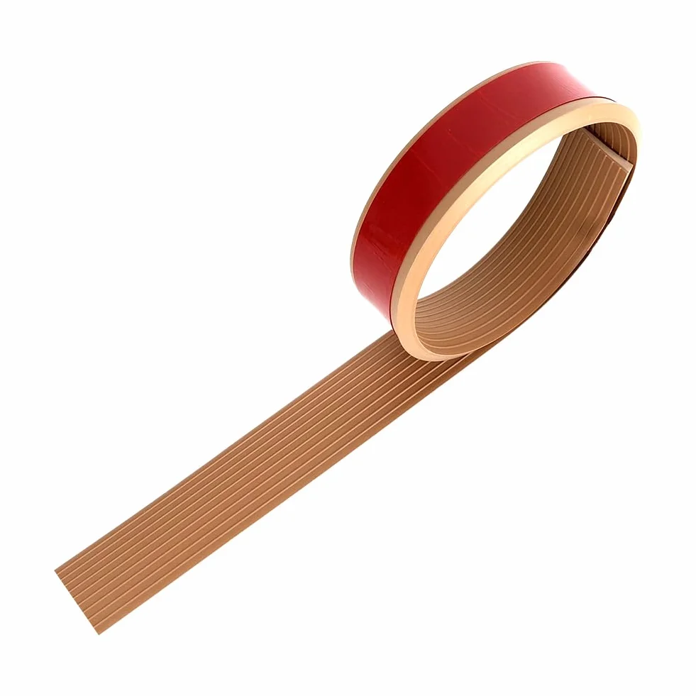 Rampa progowa dla wózków inwalidzkich, 900 x 50 x 10 mm, PCW, do wózków inwalidzkich i chodzików, gumowa rampa do wózków inwalidzkich, wózków dziecięcych lub skuterów, brązowa