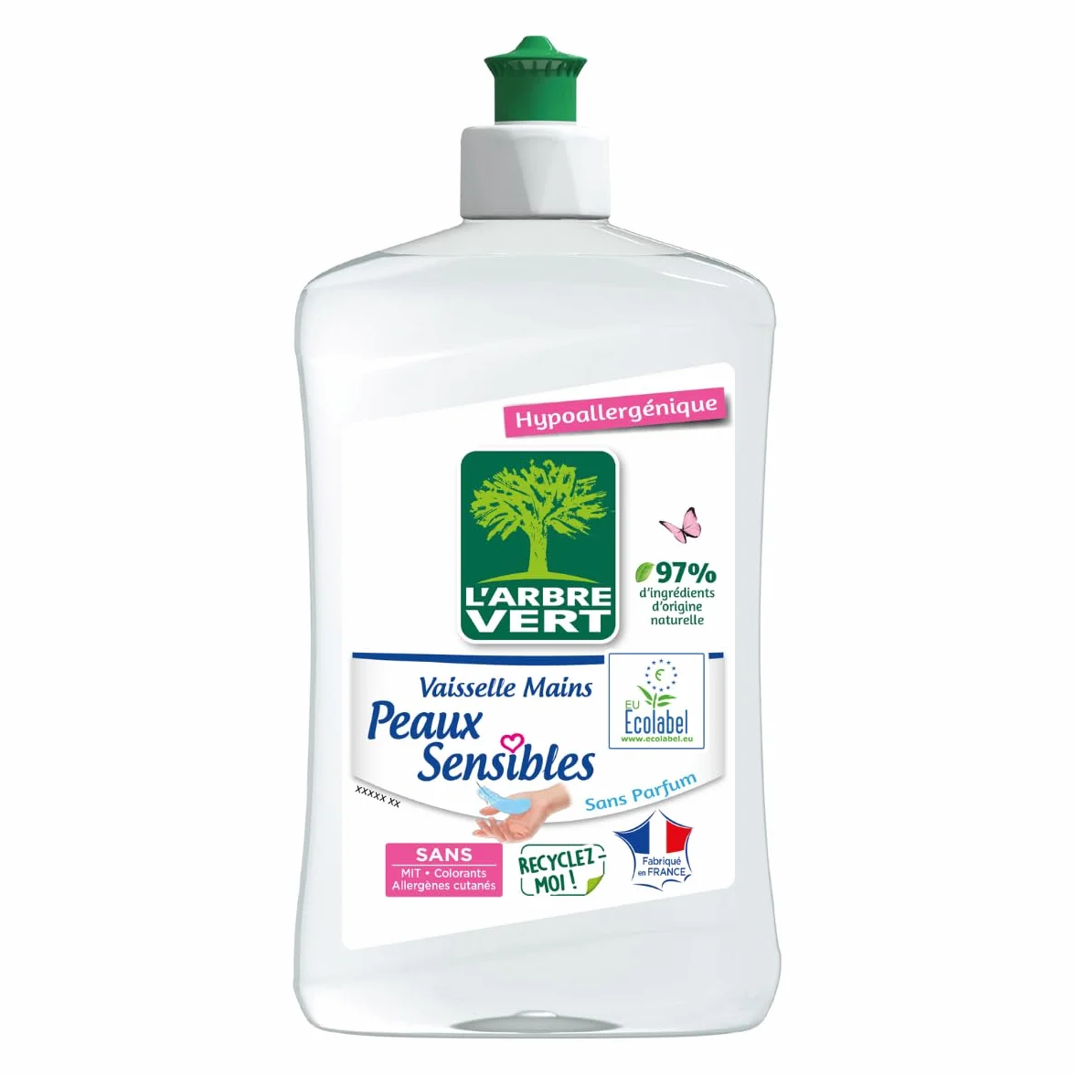 L'Arbre Vert Płyn do mycia naczyń – skóra wrażliwa – 500 ml