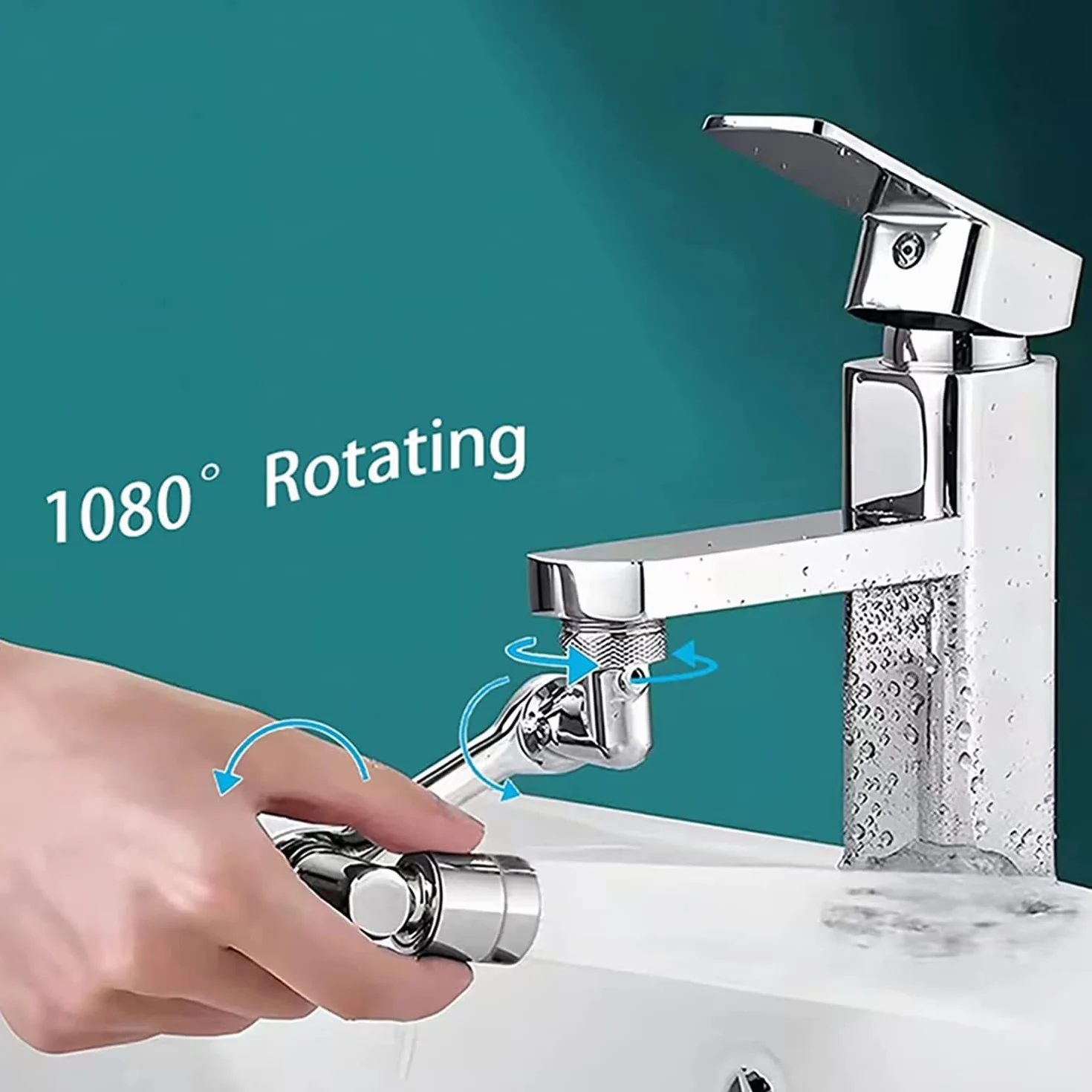 Perlator kranu Adapter do kranu do zlewu kuchennego Uniwersalny przedłużacz obrotu o 1080° Aerator do kranu Plastikowy filtr przeciwbryzgowy Zlew kuchenny Baterie umywalkowe Dysza bąbelkowa Ramię robo