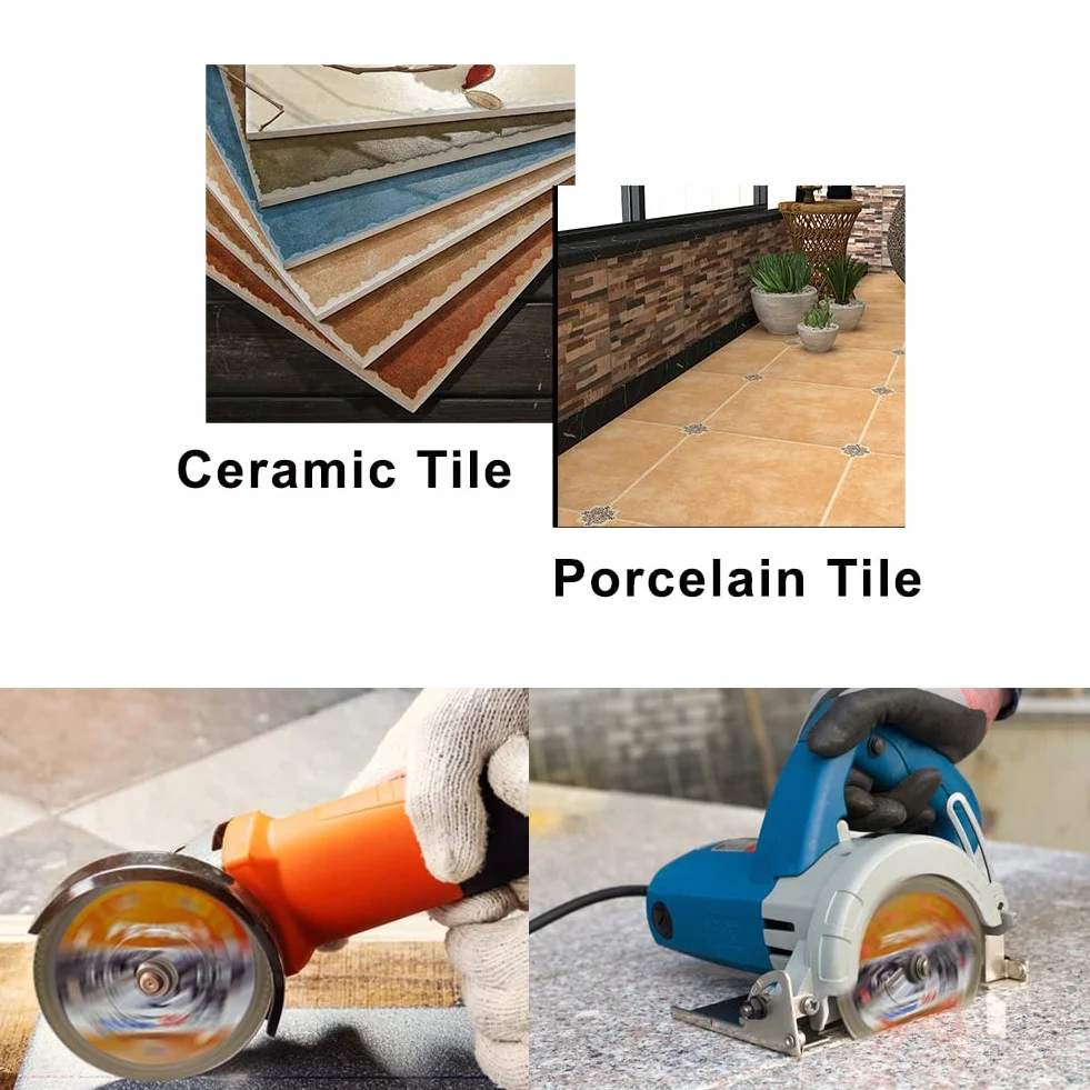 FEWELL Super cienkie diamentowe ostrza 17,8 cm do płytek porcelanowych lub ceramicznych, 2 szt