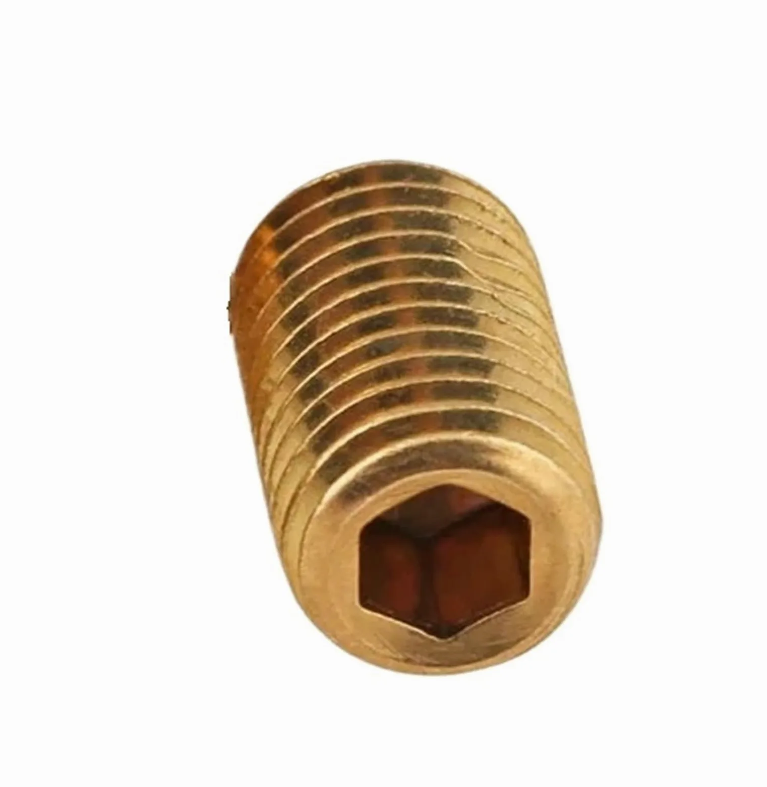 2-20 Sztuk M10 X 1,5 10mm Z Litego Mosiądzu Śruba Dociskowa Cup Point Zestaw Gniazd Sześciokątnych Śruby DIN 916(M10X12mm-20pcs)