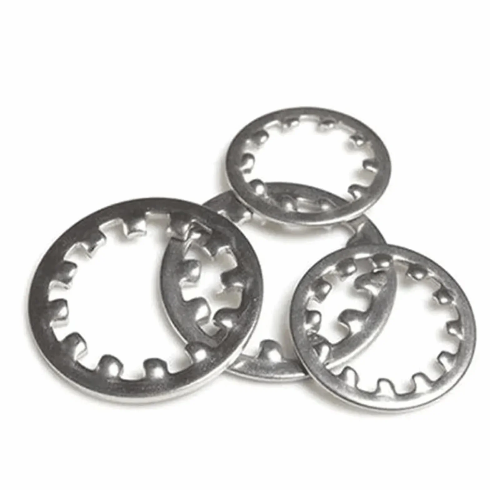podkładki zębate blokujące, 100/200 szt. podkładek ząbkowanych ze stali nierdzewnej 304 M3-M6(200pcs M3)