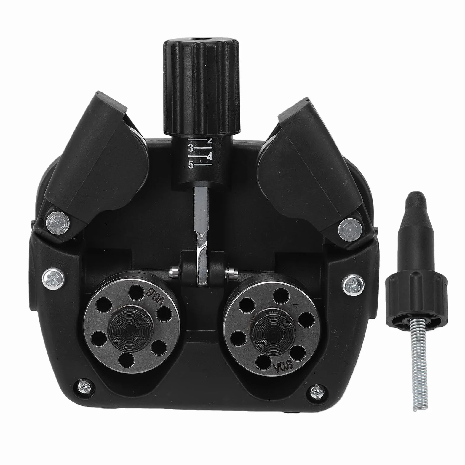 Aramox Silnik Podajnika Drutu Spawalniczego MIG, 4-rolkowy System Podajnika Drutu ABS, 40 W 1,5 A 2 do 18 M Min z Pokrętłem Regulacji Skali, Pasuje do o średnicy 0,8 1,0 Mm Szpul 5 Kg Naprawa
