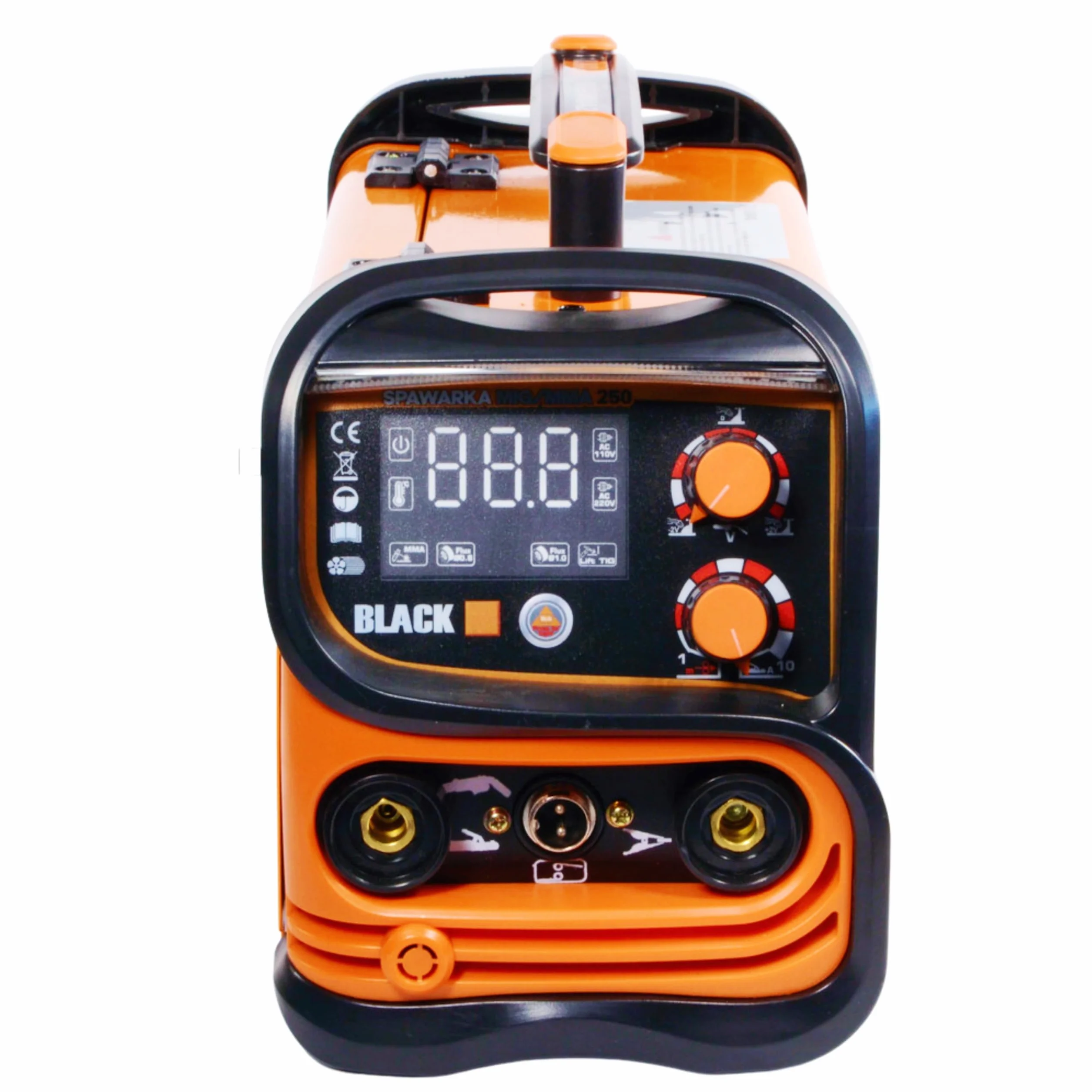 Black SPAWARKA MIGOMAT MIG MAG MMA 250A FLUX BLACK
