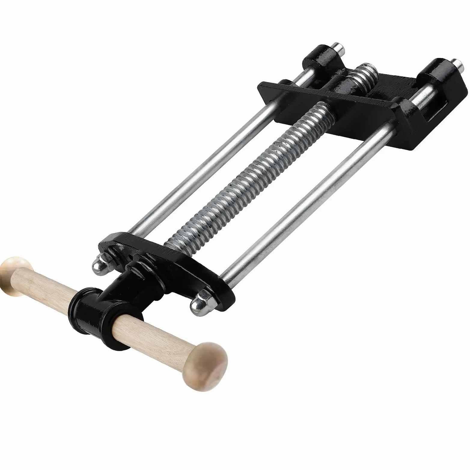 CPROSP Szczypce przednie 7"/180 mm imadło do drewna, tuleja zaciskowa do ławki strugowej, z kluczem szczypcowym, do prac w drewnie, takich jak struganie, piłowanie, kłody, drewno