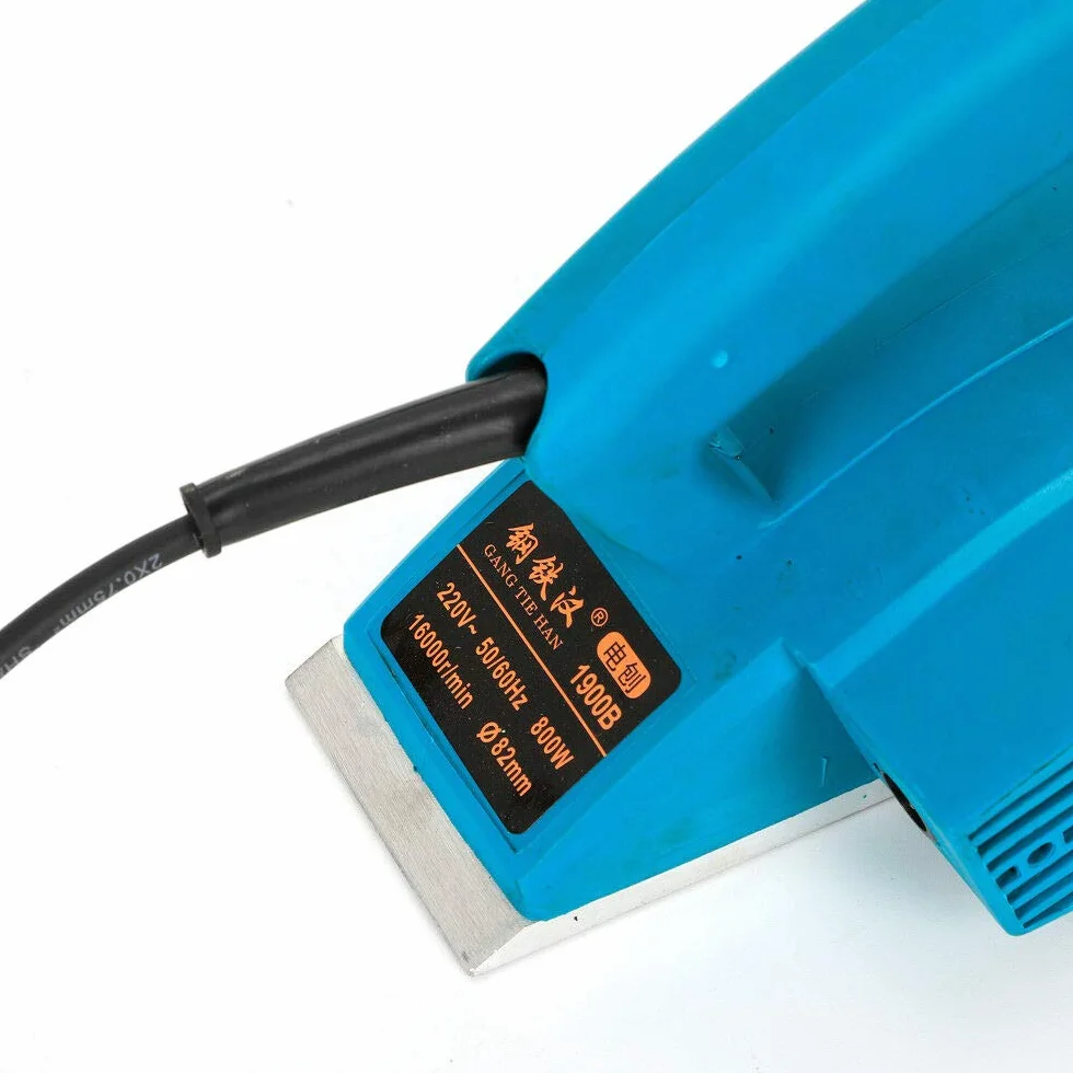 Strug ręczny do drewna, 800 W, przenośny, równoległe prowadnice składane, zestaw narzędzi do obróbki drewna, 82 x 2 mm