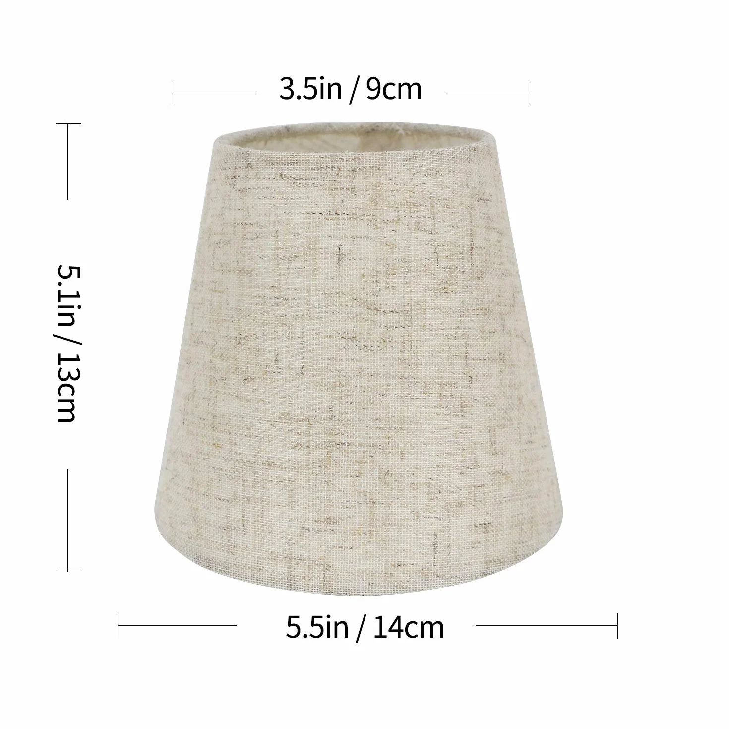 5.5" E14 śrubowy abażur z tkaniny do świeczników żyrandol małe światło wiszące abażur do lampy ściennowej, len