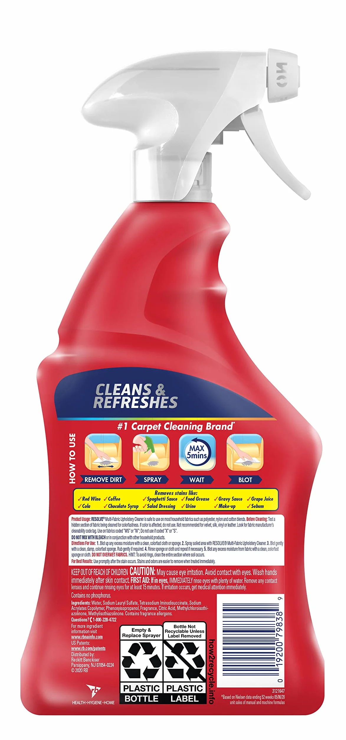 Resolve 650.6 ml Multi-Fabric Cleaner płyn do usuwania plam i tapicerki