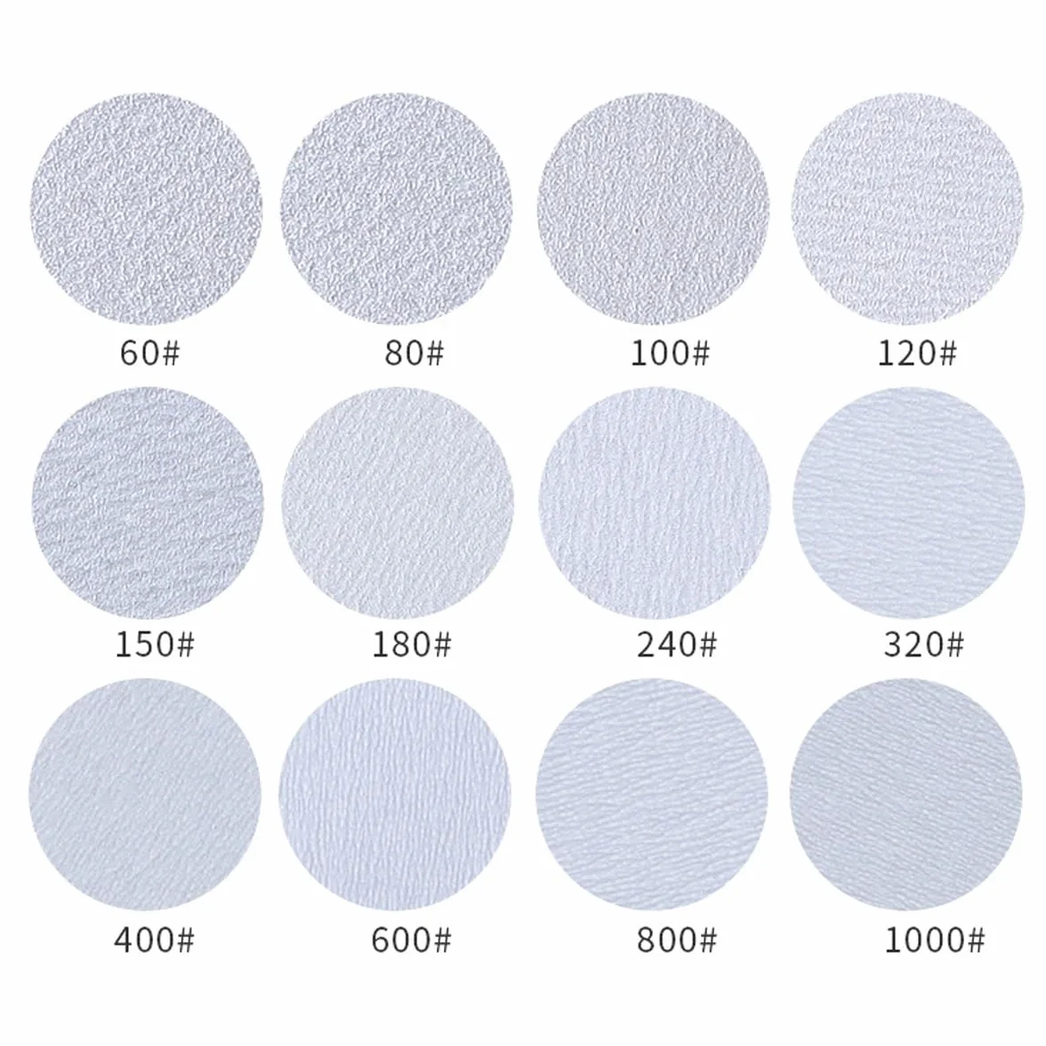 Zestaw 100 szt. tarcz szlifierskich - papier ścierny 3" 4" 5" 7" 9" z rzepem, 60-1000 ziaren do szlifowania na mokro i na sucho, idealny(180grit 5")