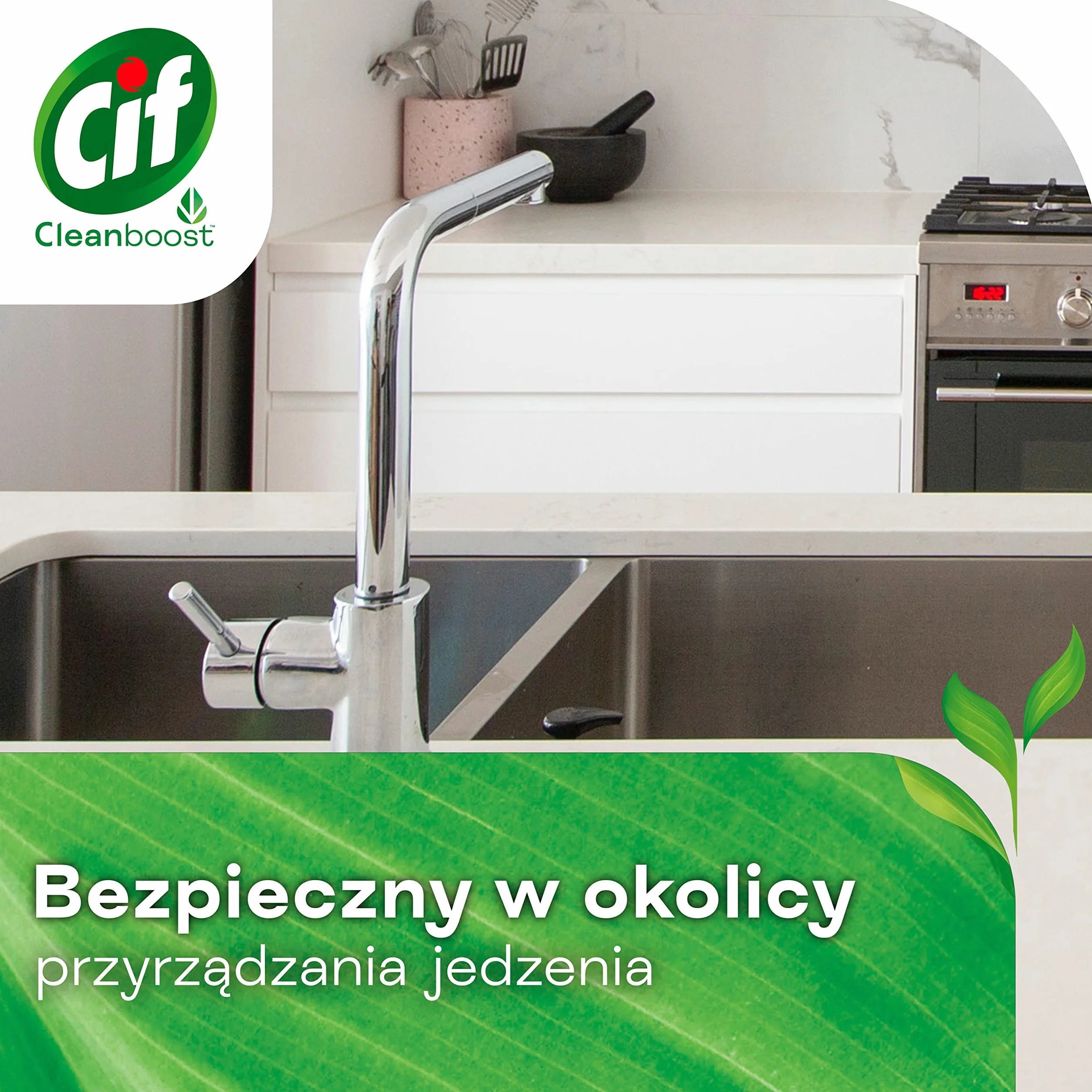 Cif Cream Pink Flowers Mleczko uniwersalne, do kuchni i do łazienki - 780 g