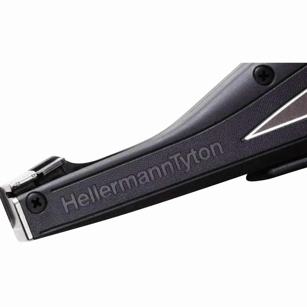 Hellermann Szczypce do opasek kablowych EVO7 (siła ciągnąca 20 N – 165 N, pistolet do opasek kablowych, zakres roboczy 1,5 – 4,8 mm, maks. szerokość opaski kablowej 4,8 mm) 486036