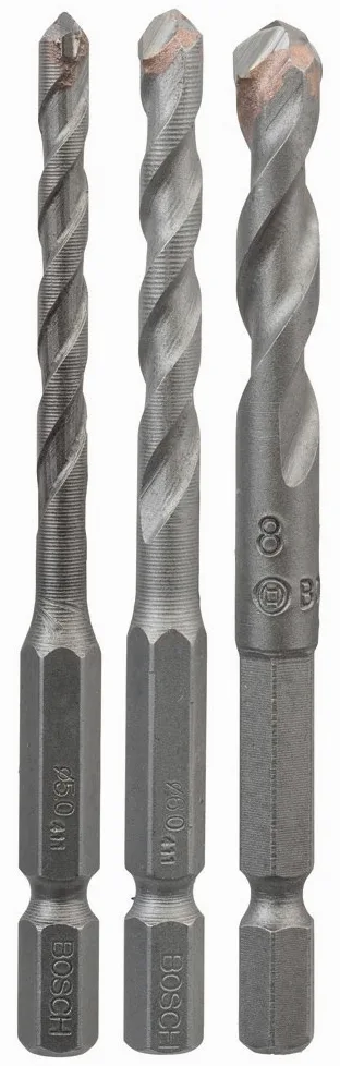 Bosch Profesional 3-częściowy zestaw wierteł do płytek ceramicznych HEX-9 Ceramic 5; 6; 8 mm