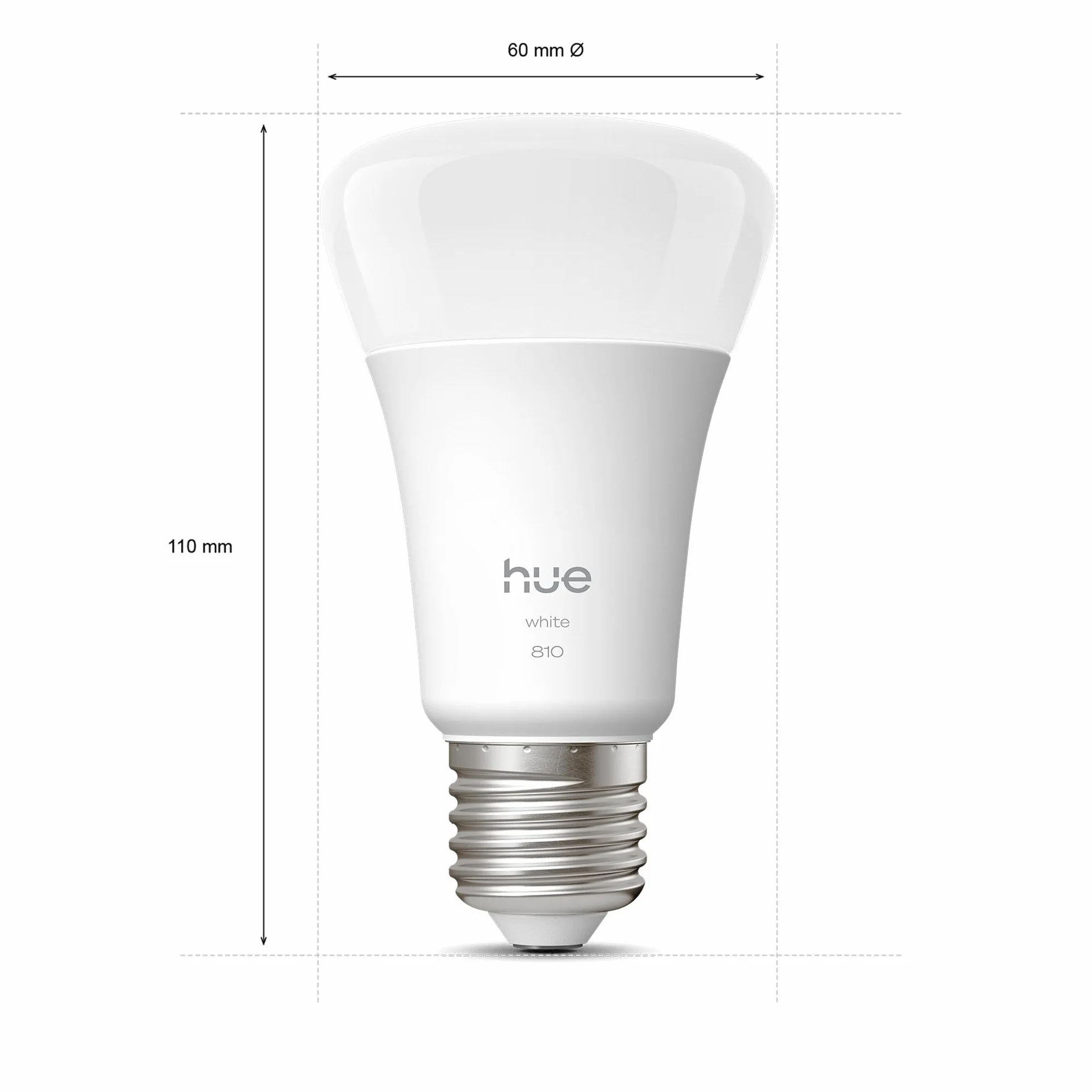 Philips Hue Smart LED A60, White & Color Ambiance, E27, 9,5W, 1100 lm, regulacja jasności, kompatybilna z Alexa, Google Assistant i Apple Home, 2 szt.