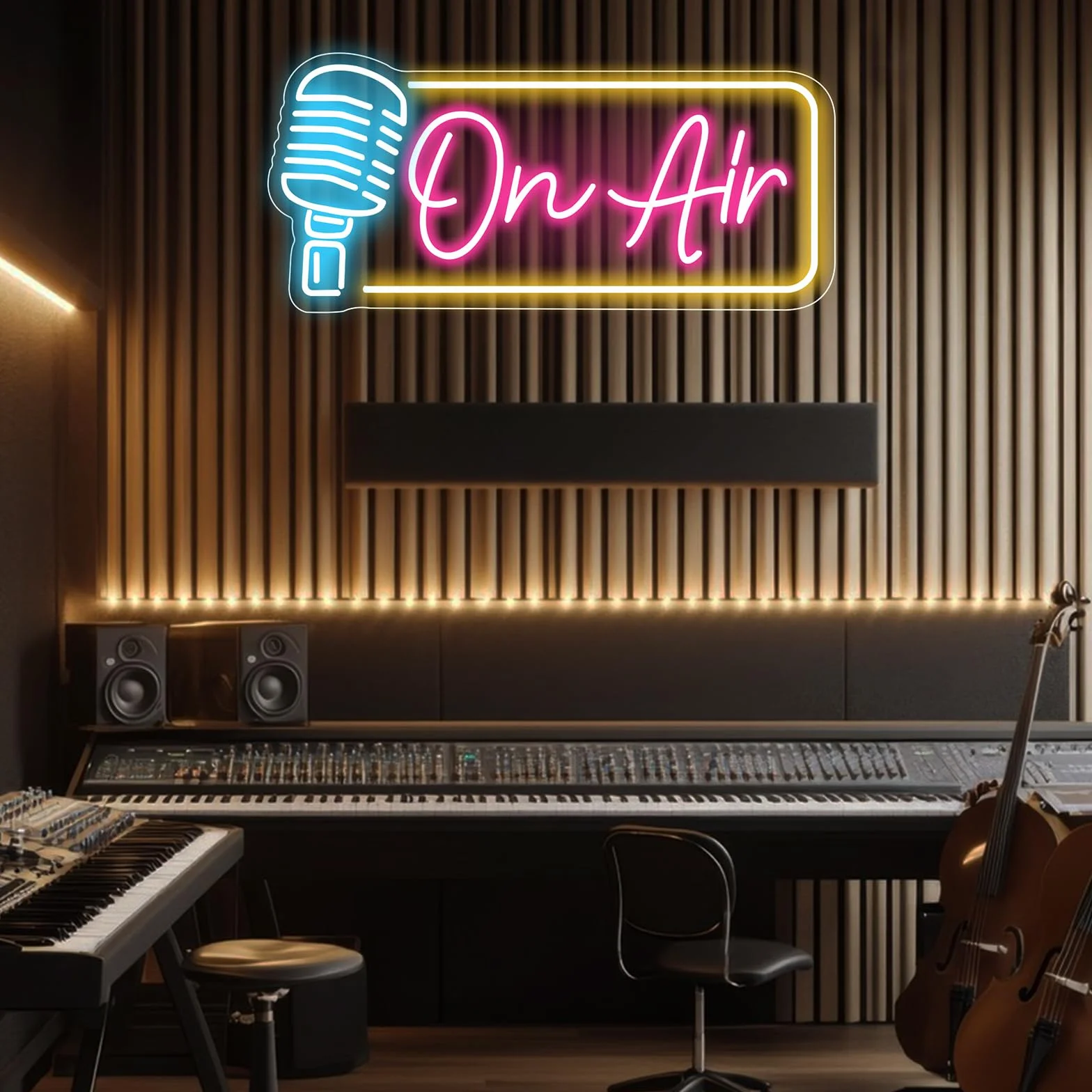 ON AIR neonowy znak na powietrzu LED lampki nocne zasilane przez USB, dekoracyjne znaki do pokoju, baru, pubu, sklepu, klubu, nagrywania, graczy, jaskini, domu, na imprezę, dekoracja ścienna