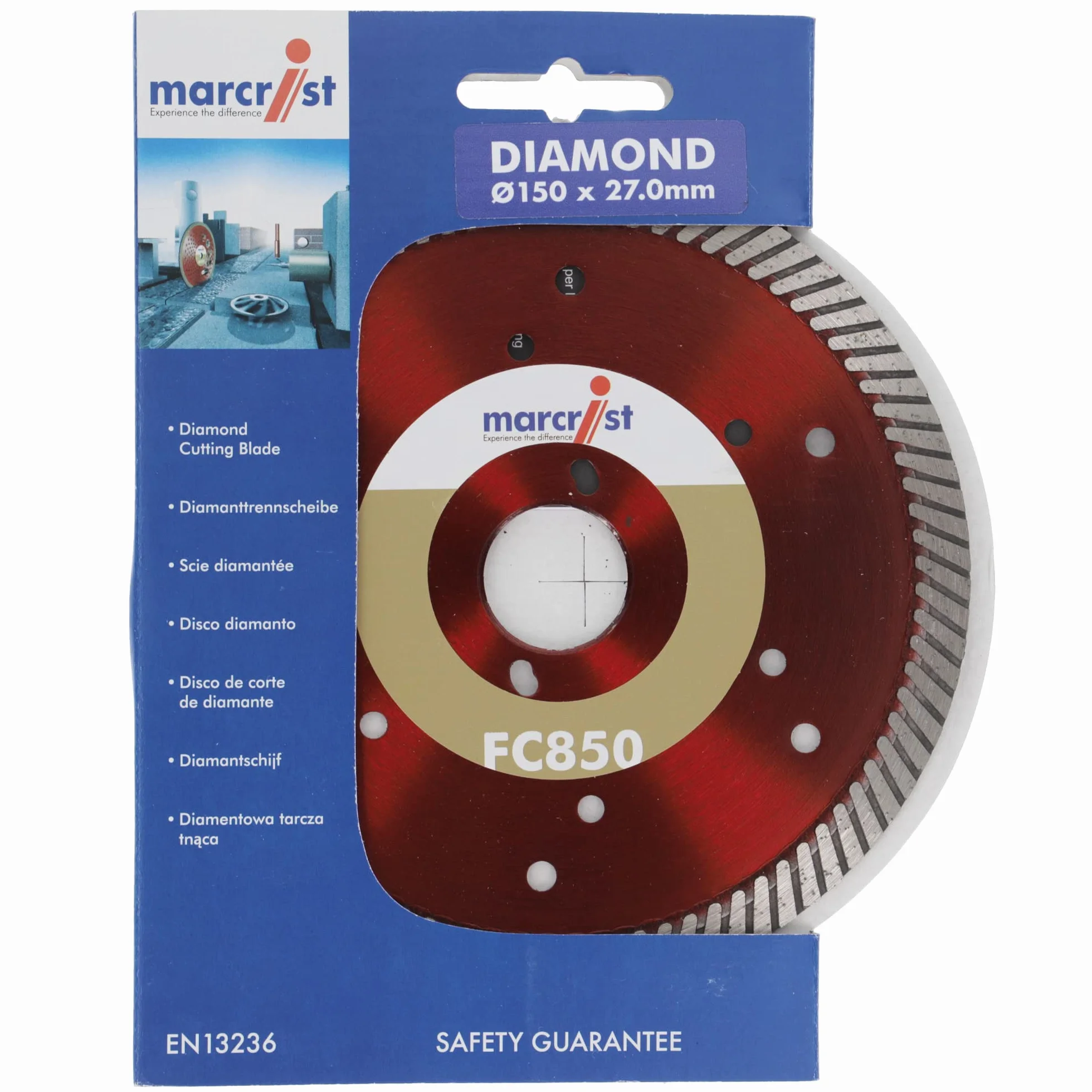 Marcrist Diamentowa tarcza tnąca do frezarek montażowych FC850 Ø 150 mm / 27 mm pasująca BEPO
