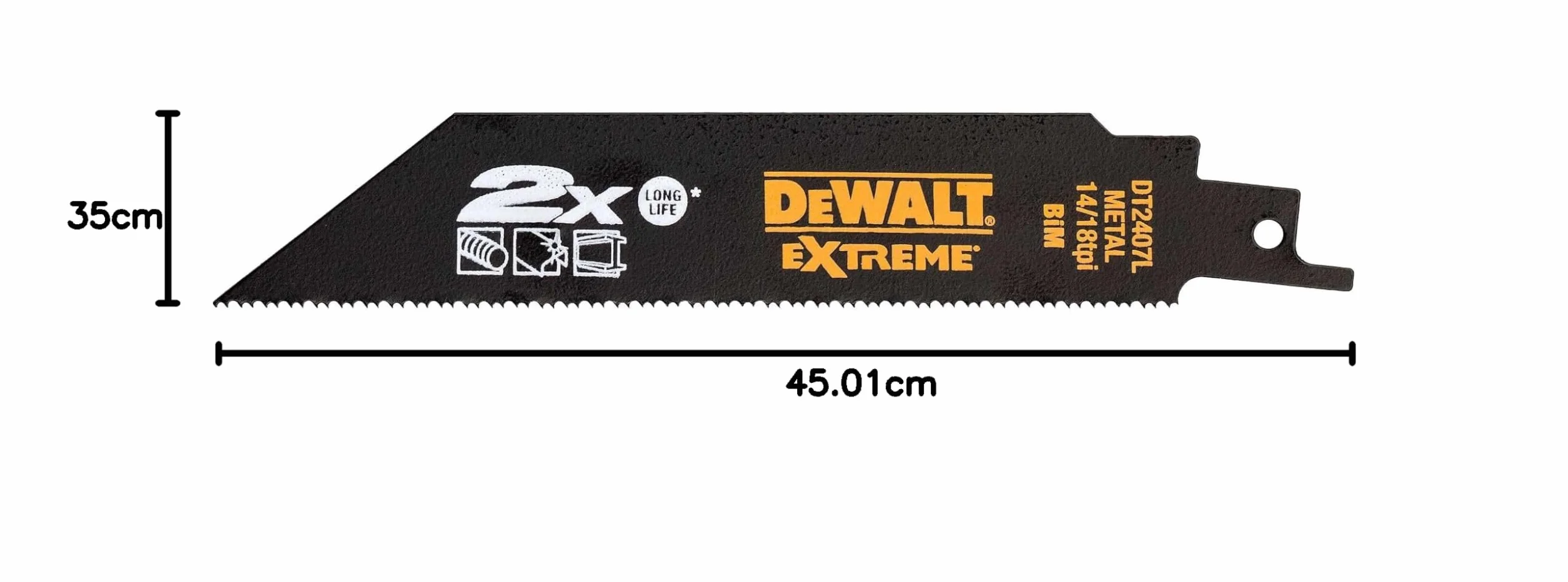 DEWALT Piła sable Juego 12 hojas 2x