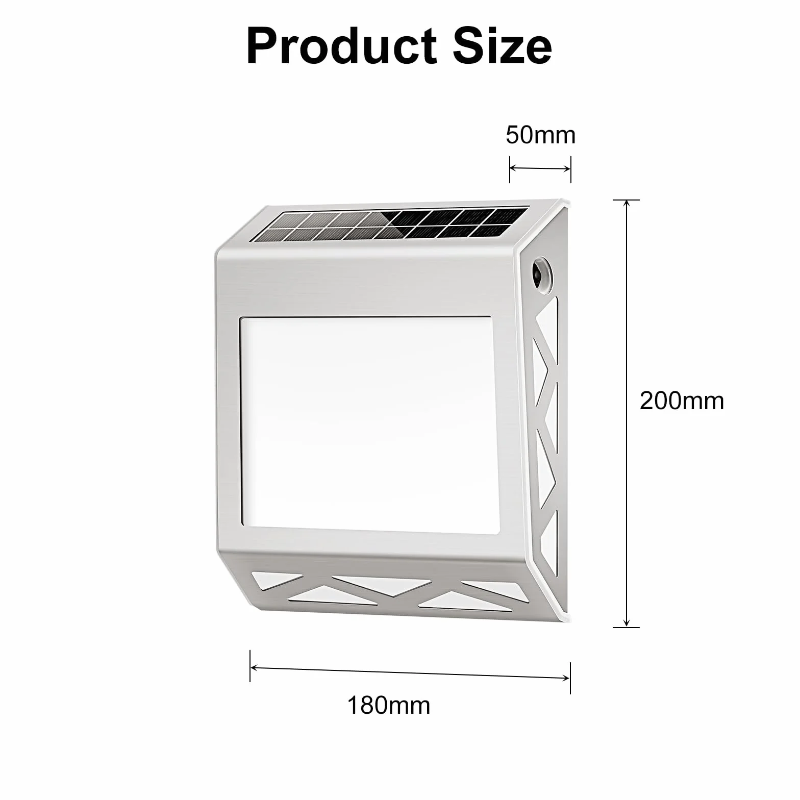 Solarny podświetlany numer domu 8 LED Solarny numer domu z przełącznikiem zmierzchowym Stal nierdzewna IP54 Wodoodporny Outdoor z cyframi 0-9 i literami A-E (Srebro)