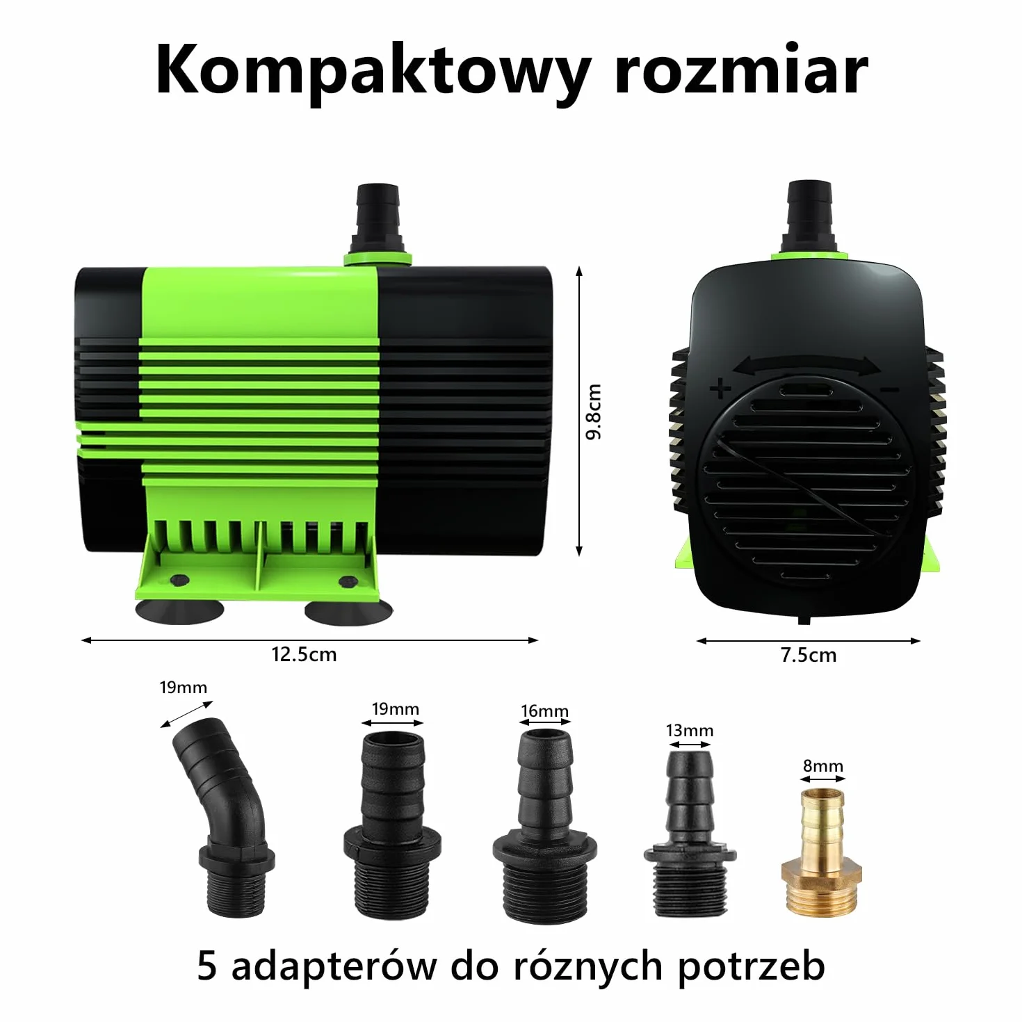 Pompa zanurzeniowa do wody Lnicez - wydajna mała pompa zanurzeniowa (50W 3500L/H) z pompą wodną do akwarium o wysokości podnoszenia 2,8 m, 5 dysz do fontann ściennych, rur, akwariumKabel 1,8 m