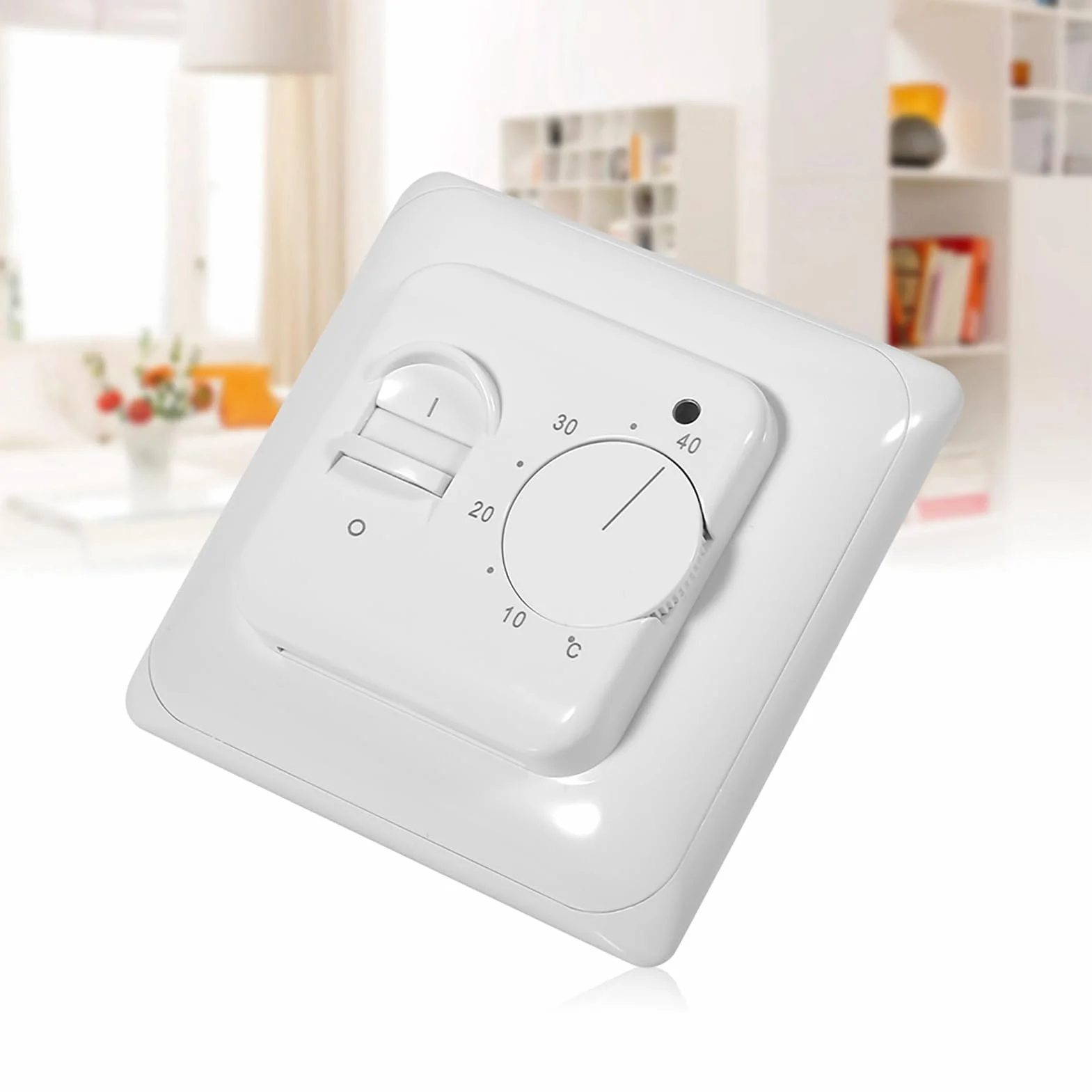Termostat pokojowy Premium do ogrzewania podłogowego, klimatyzacji, przełącznik regulacji temperatury 16 A 230 V biały