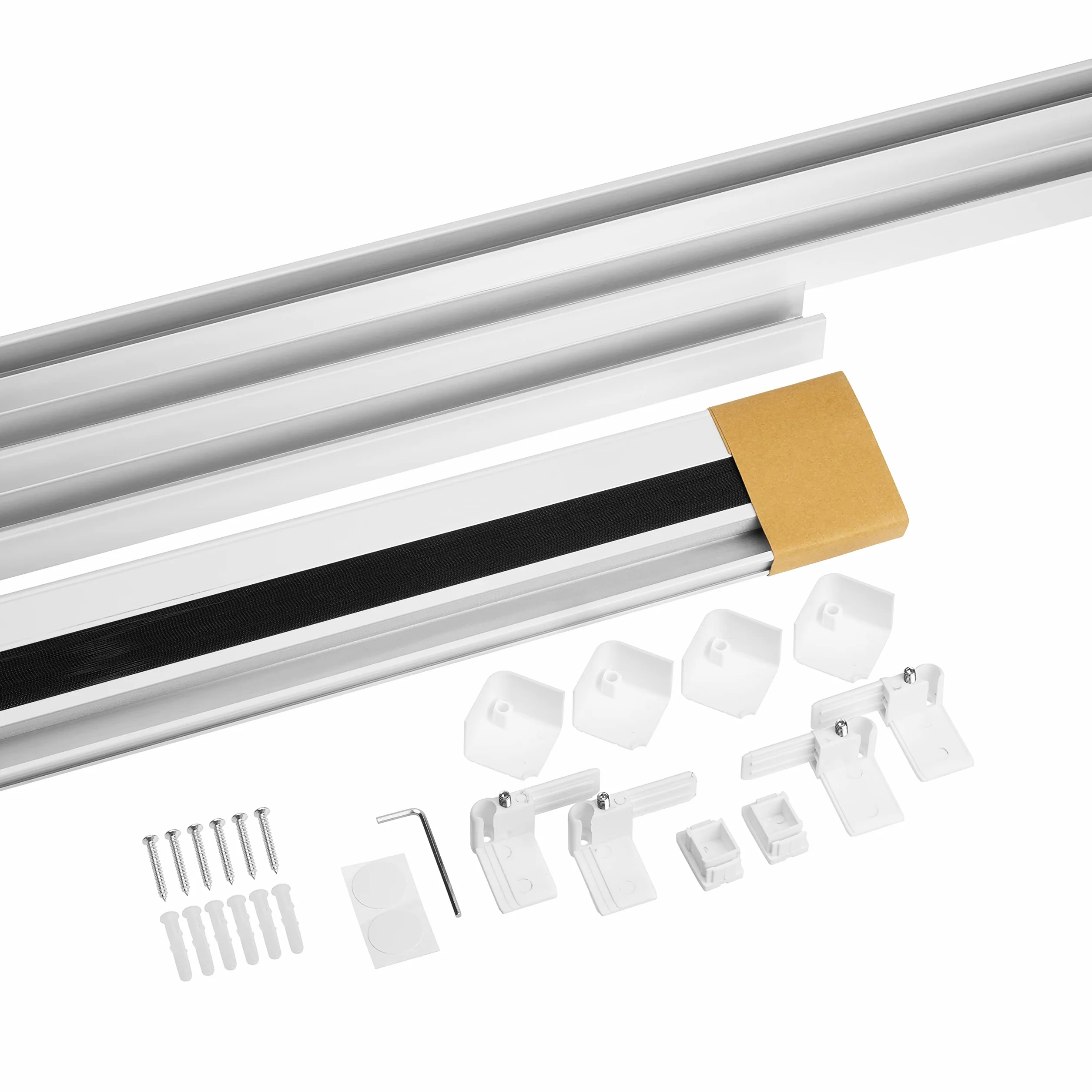 Ventanara® Moskitiera plisowana na okno dachowe, profil aluminiowy, zestaw do montażu z możliwością skrócenia (80 x 160 cm, biała plisa)