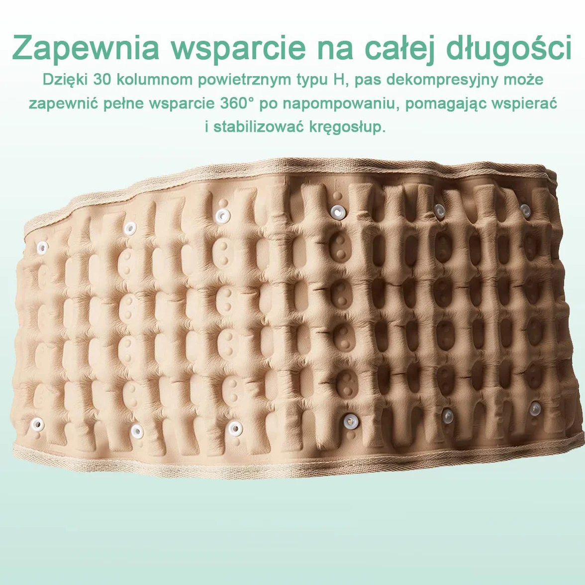 HONGJING Nadmuchiwany pas dekompresyjny lędźwiowy do łagodzenia bólu pleców - Urządzenie do ciągnięcia dolnej części pleców, jeden rozmiar 29-49