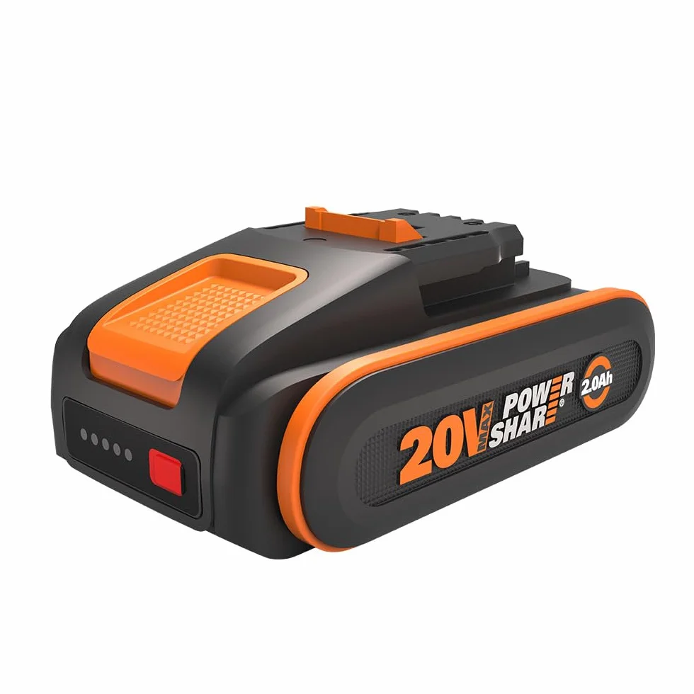WORX WA3639 PowerShare 20 V 2,0 Ah akumulator litowo-jonowy ze wskaźnikiem ładowania i ochroną przed przeładowaniem