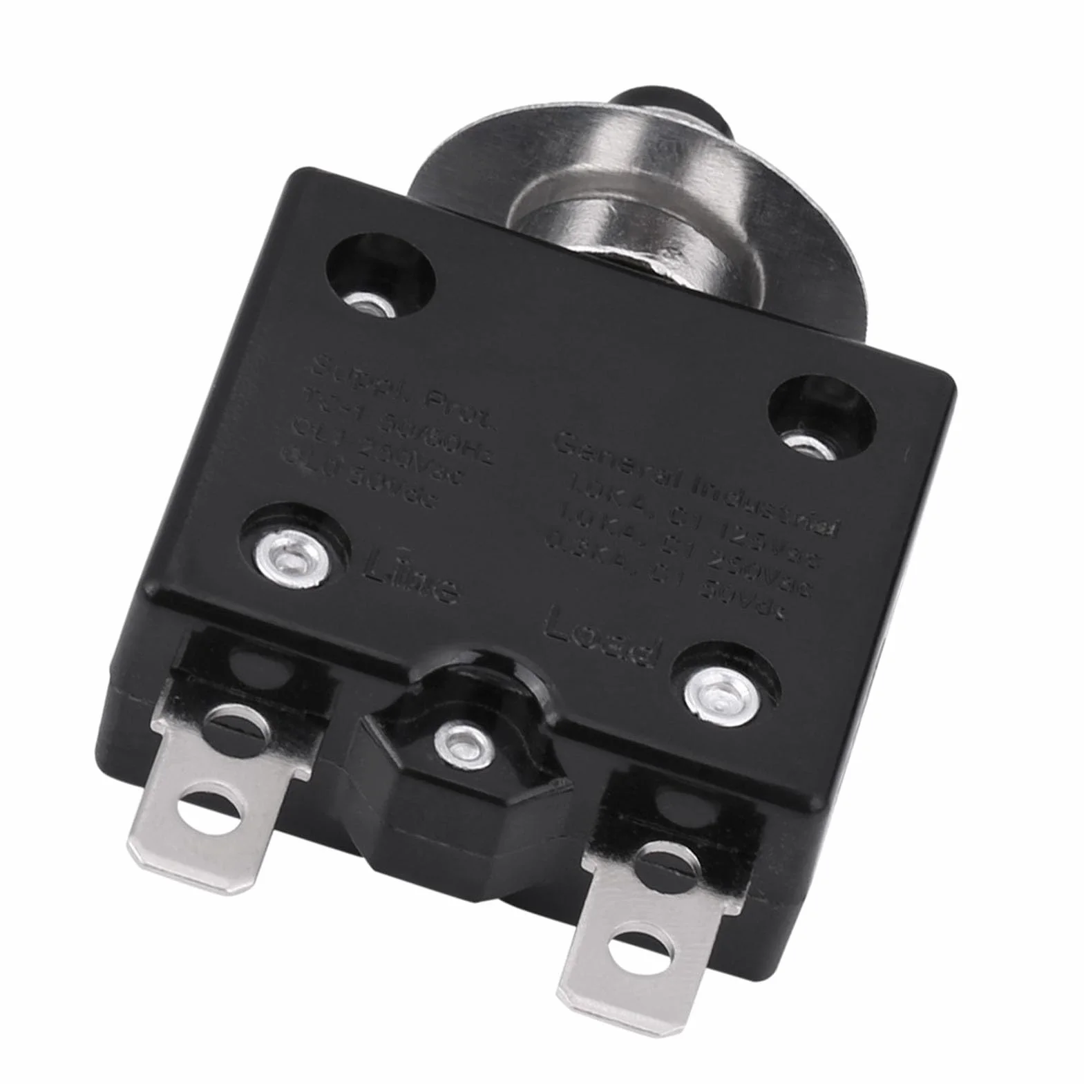 Cocoarm Wyłącznik Automatyczny, Reset Ręczny Termiczne Zabezpieczenie Przed Przeciążeniem 18 A Plastik Metal DC 50 V AC 125 250 V Kompaktowy Projekt Resetowania Wyzwalacza dla Miniładowarki 7600 (18A)
