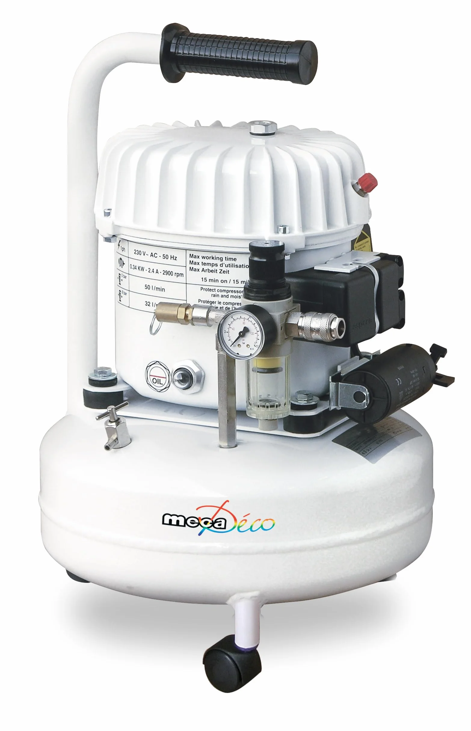 Mecadeco 425516 kompresor, cichy, 9 l