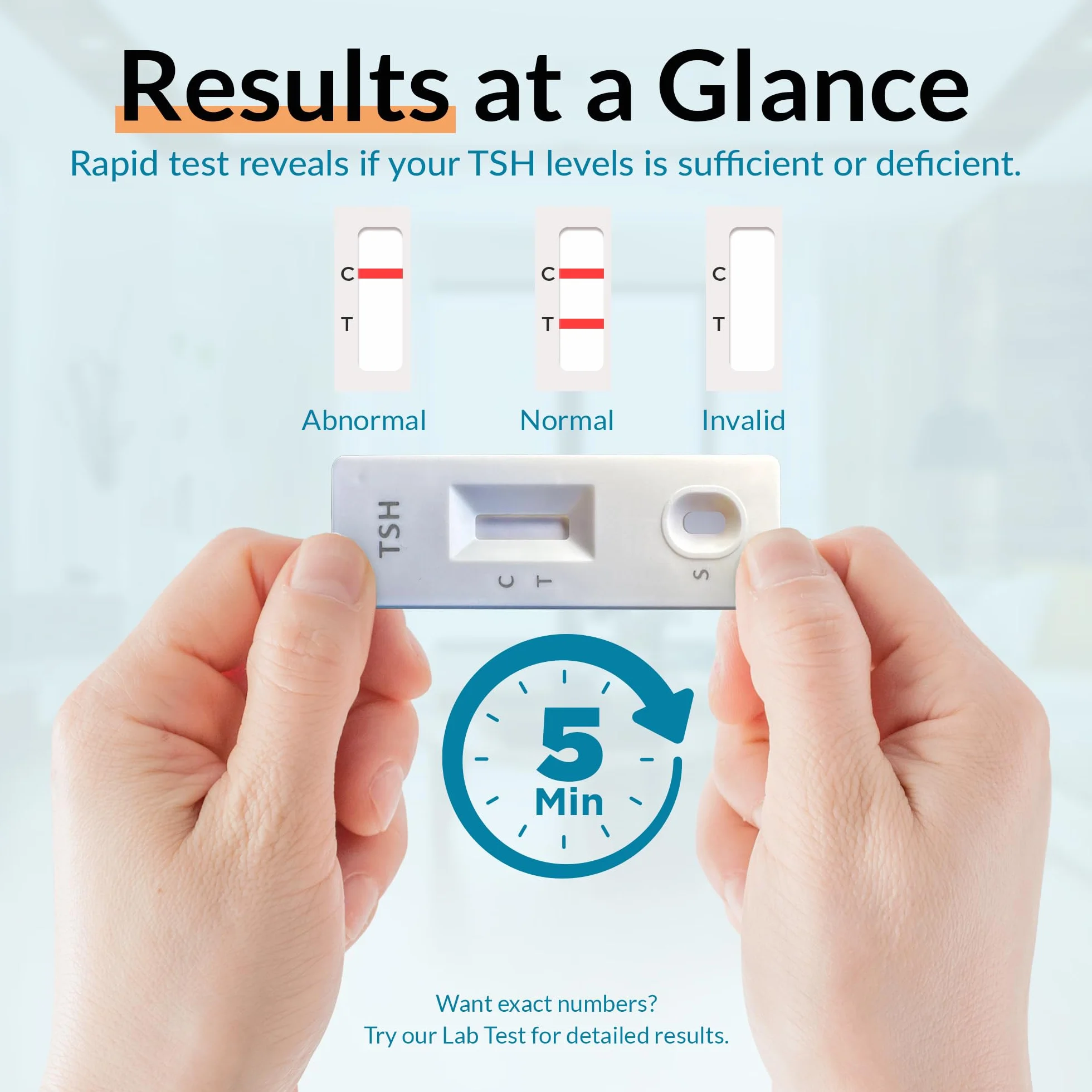 GetTested at Home Test TSH tarczycy (1 test) Test mierzy poziom TSH (hormonu stymulującego tarczycę) we krwi
