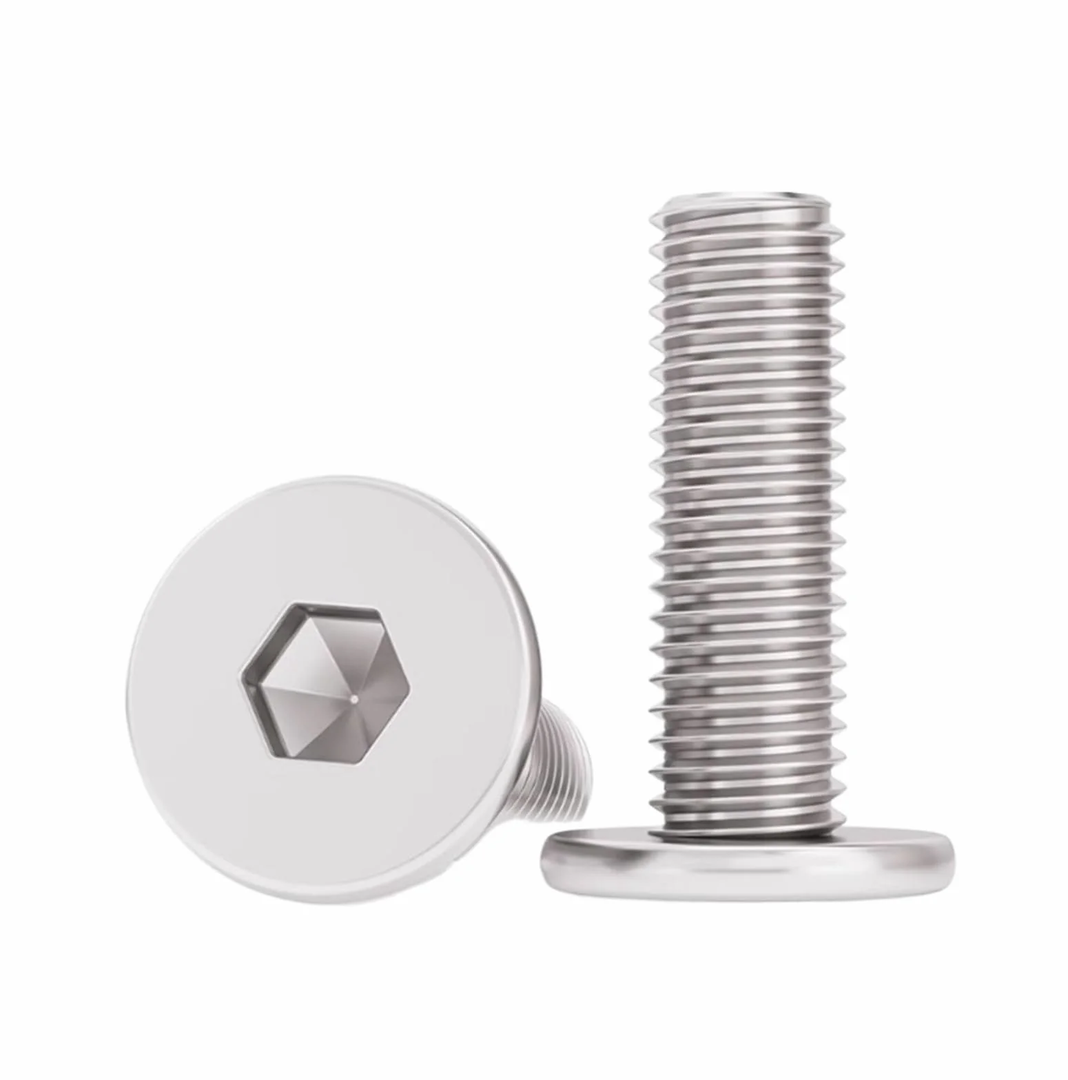 5/10 Szt. CM M6 M8 304 Stal Nierdzewna Sześciokątna Z Gniazdem Sześciokątnym Cienka Płaska Śruba Łbem Waflowym(X45mm,M8 5PCS)