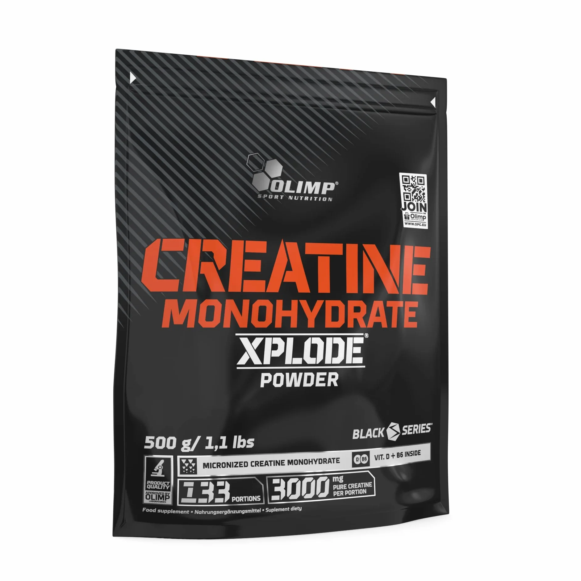 Olimp Monohydrat kreatyny Xplode Powder 500 g pomarańczowy