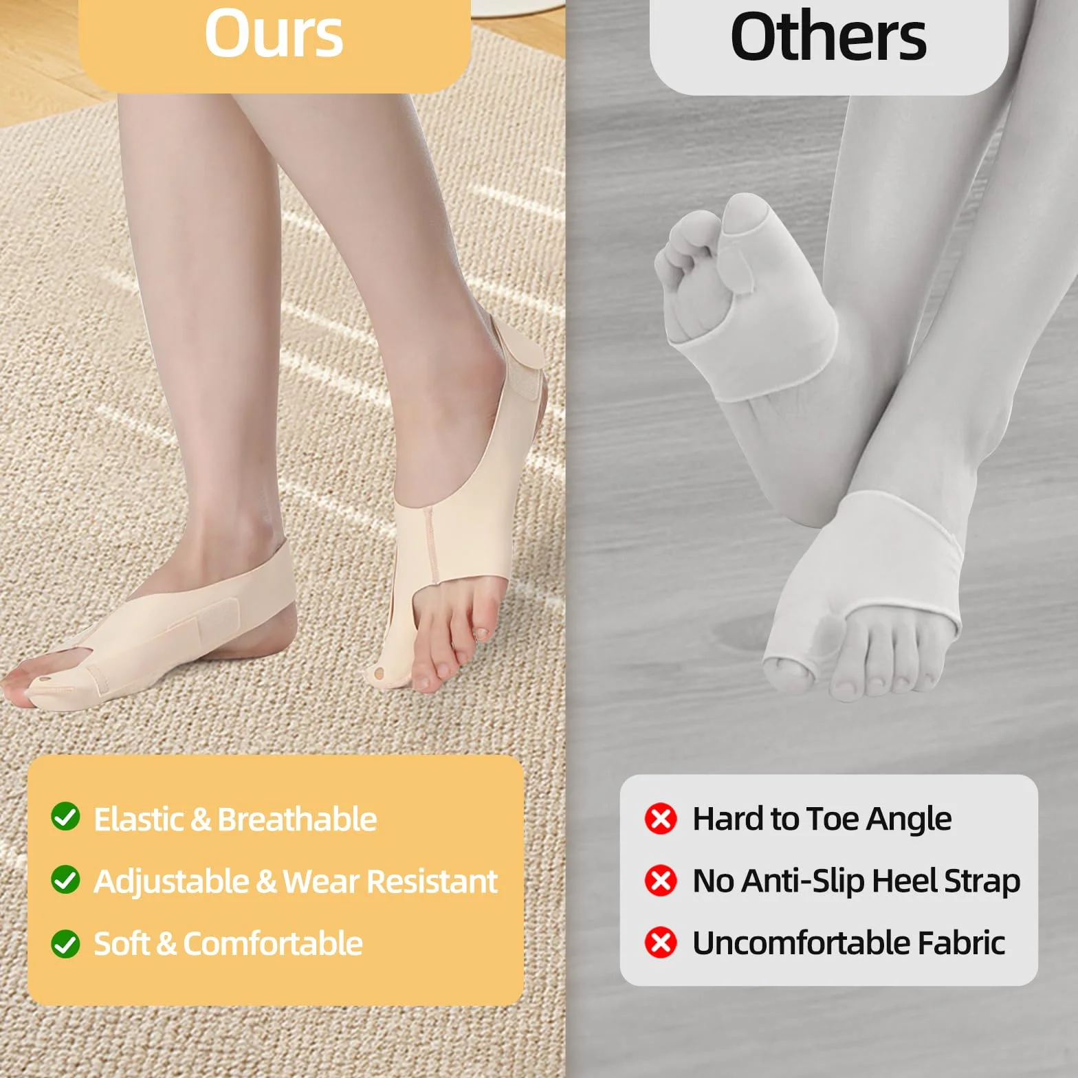1 para ortopedycznej opaski korekcyjnej na hallux valgus, korekcja palca wielkiego, rozmiar M, Bunion Sleeve na prawą stopę, korekcja dużego palca i palca młotkowatego, regulowana opaska na stopę dla