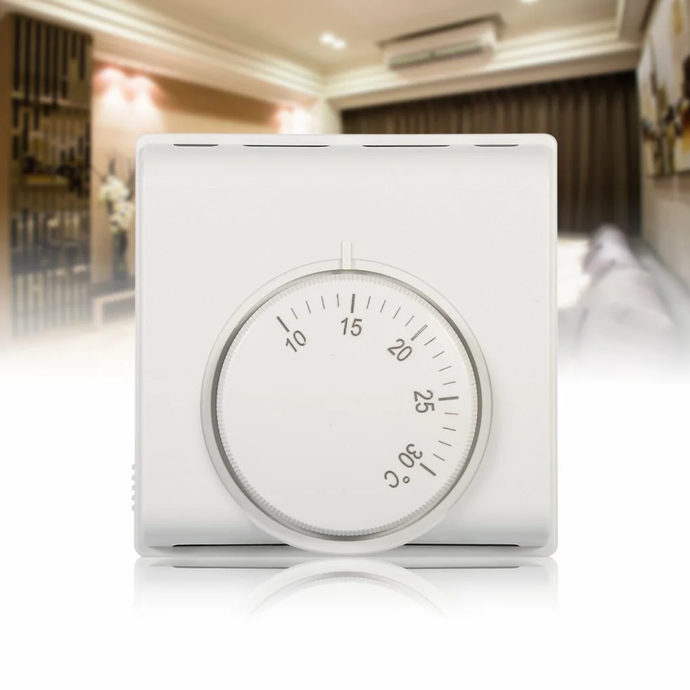Mechaniczny termostat, 220 V, 50 Hz, mechaniczny termostat pokojowy, przełącznik termostatu, do centralnej klimatyzacji