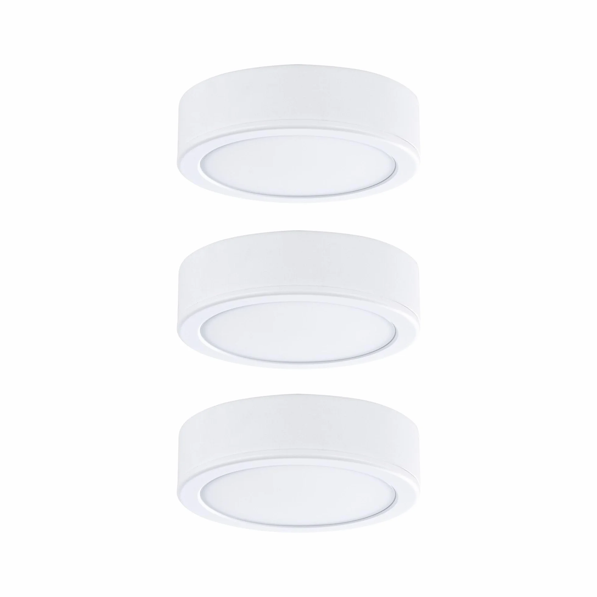 Paulmann 99989 komplet opraw meblowych LED Pukk okrągłych w kompl. 3x3,5 W oprawa do szafy biała tworzywo sztuczne 2700 K