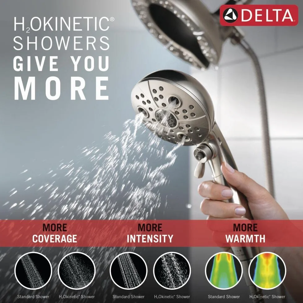 Delta Faucet 58480-SS-PR-PK Universal Showering Combo, Lumicoat Stainless