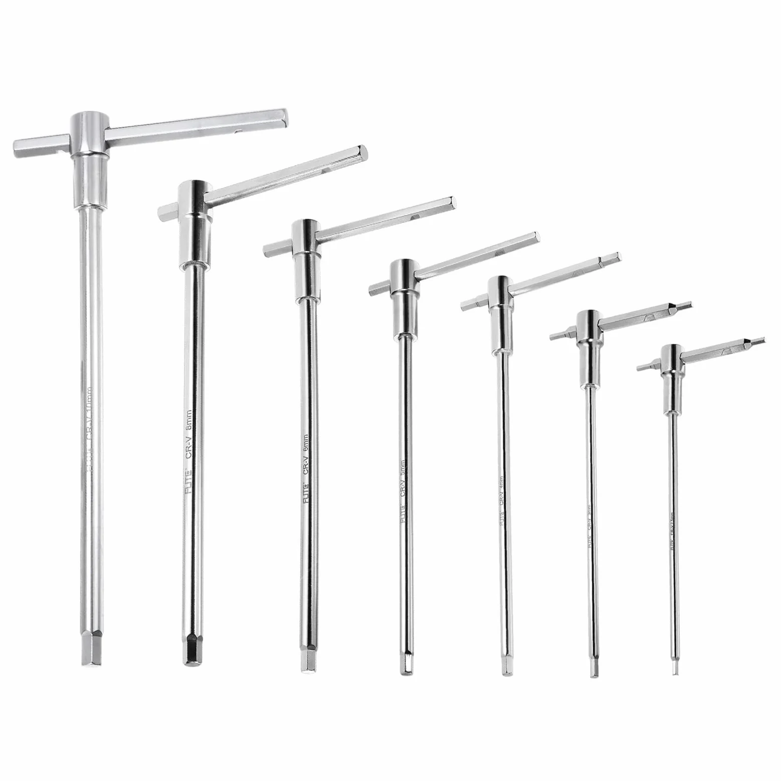 QUARKZMAN Zestaw 7 kluczy imbusowych z uchwytem T, 2,5 mm-10 mm, metryczne, 3-drożne, swobodne tulejki ślizgowe do naprawy domu