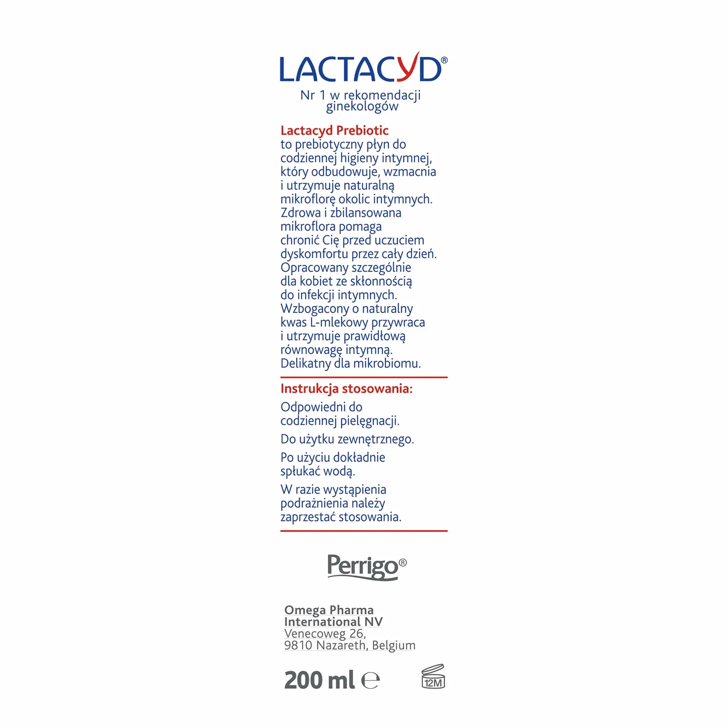LACTACYD® PREBIOTIC Płyn do higieny intymnej 200 ml