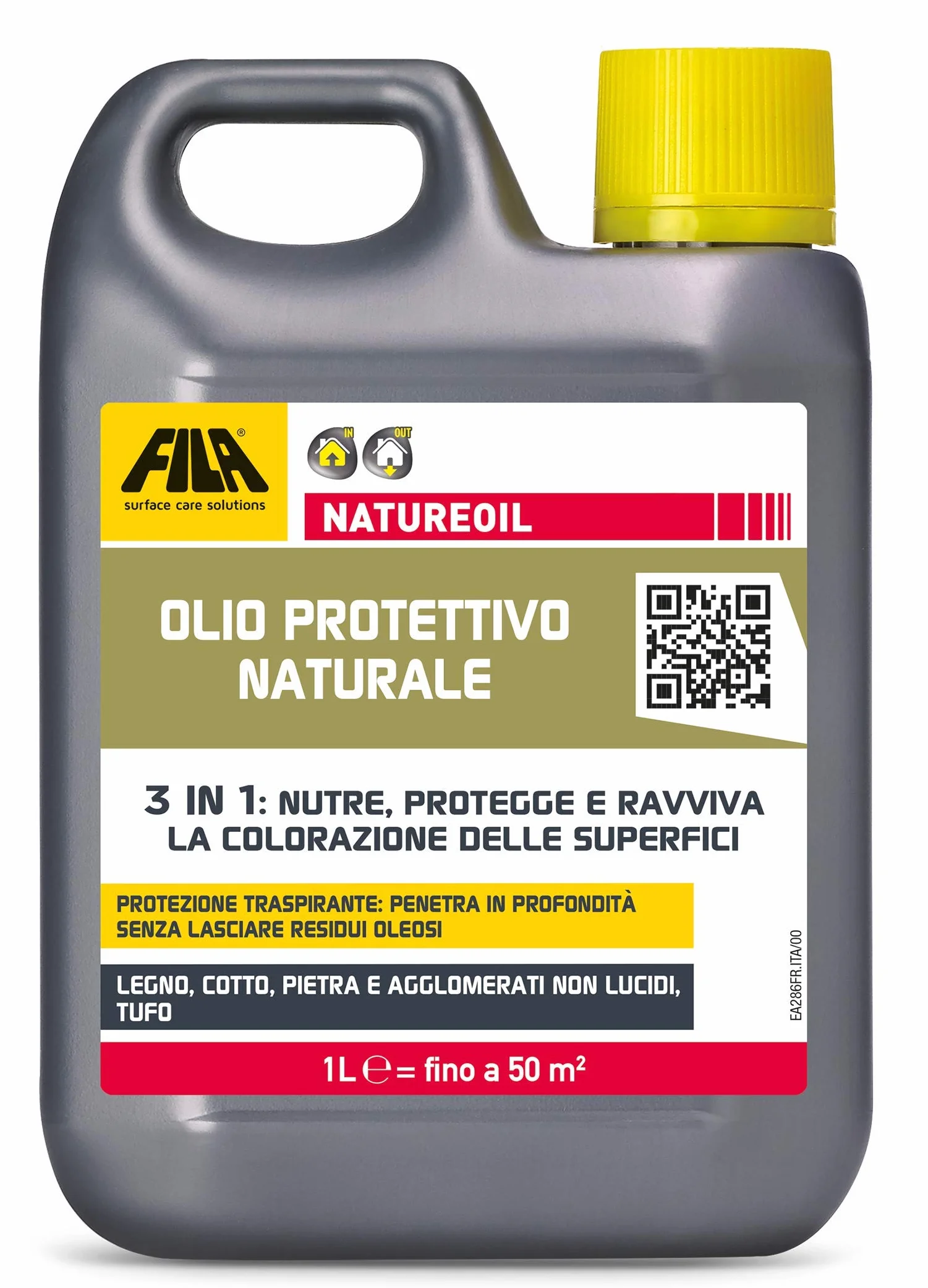 FILA Naturalny olej 3 w 1, olejek ochronny do drewna, terakoty, kamienia, 1 l